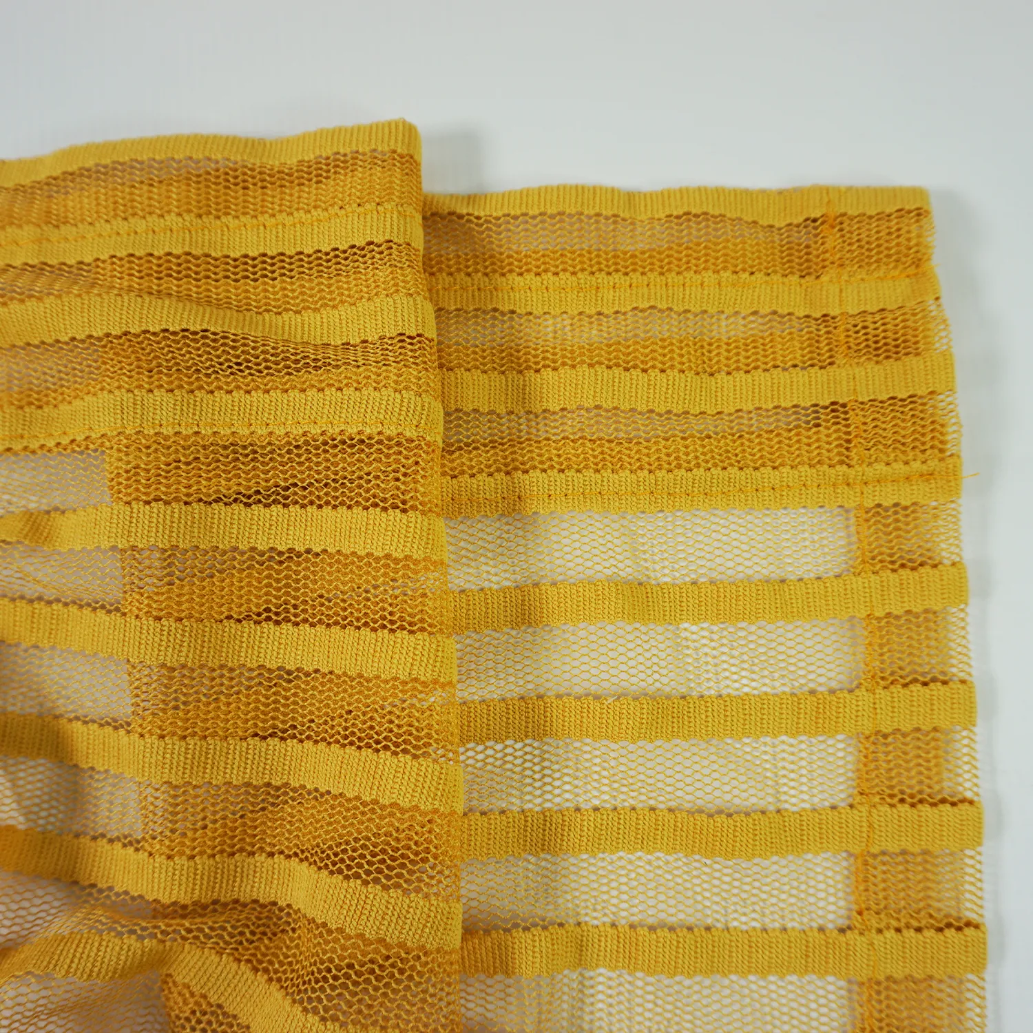 Yellow Lace Curtains, 110cm x 3m