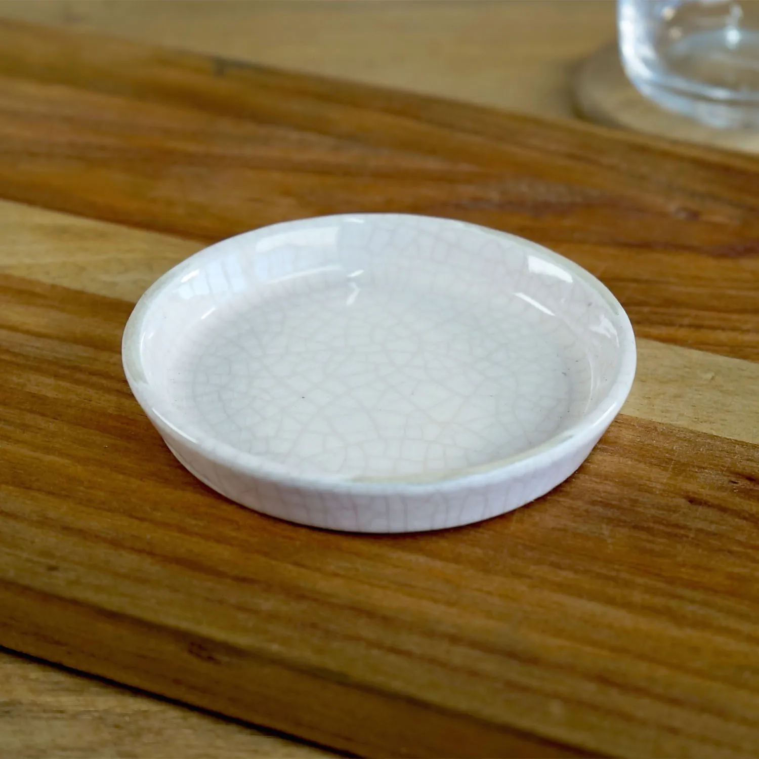 Small Crackled Pink Plate