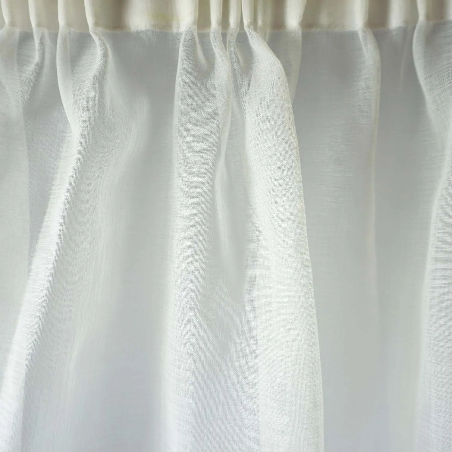 3 x White Voile Curtains, 200cm Drop, 300 and 400cm Widths. 