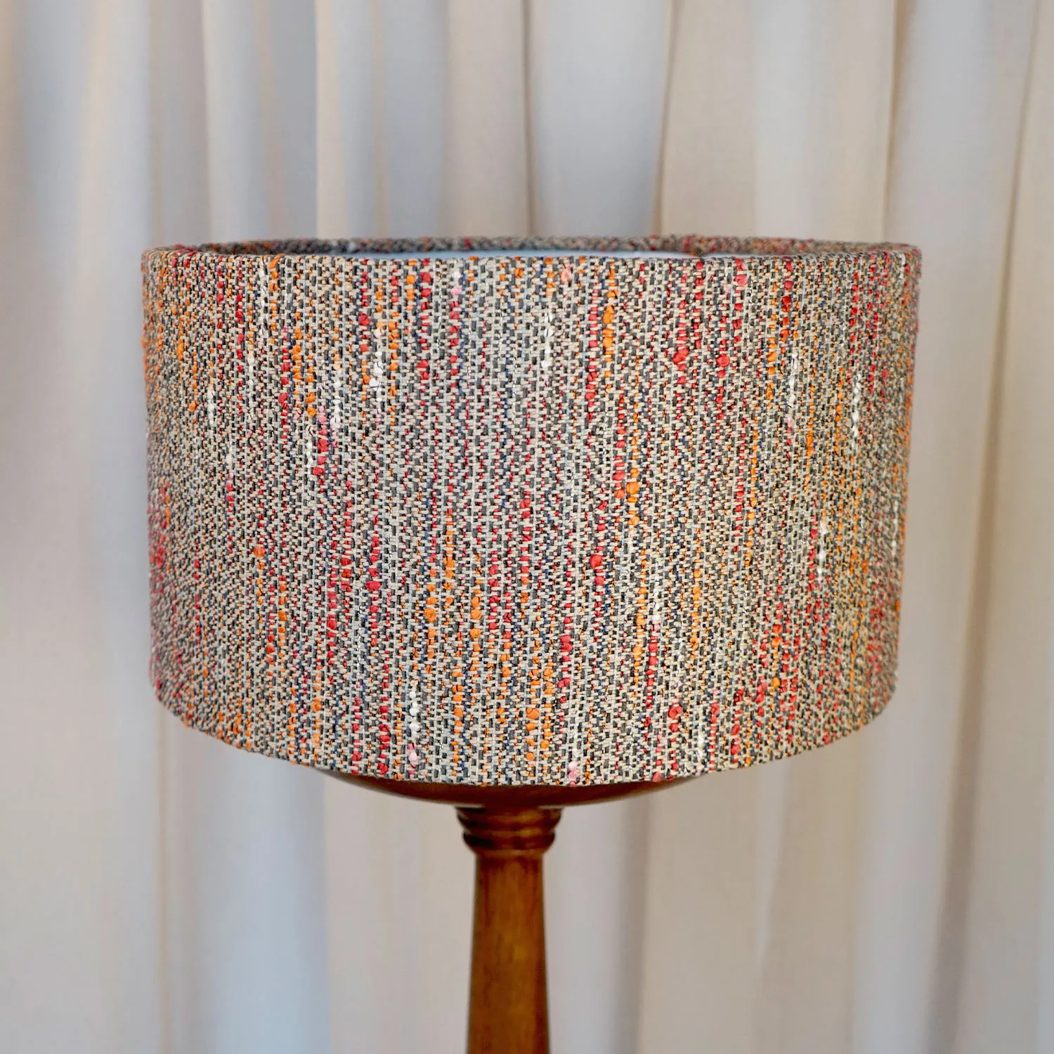 Medium Red, Orange and Grey Lampshade