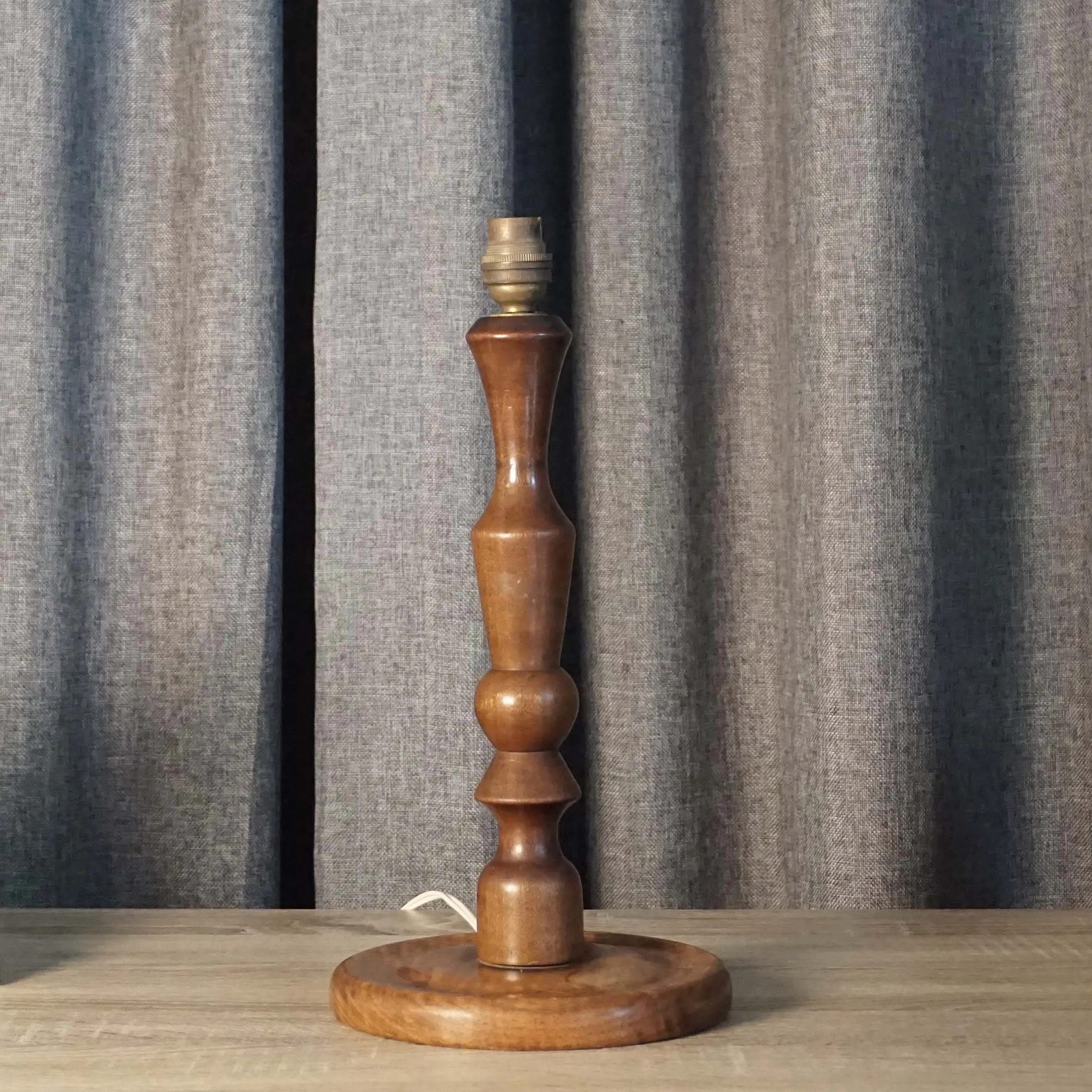 Small Wooden Carved Lamp