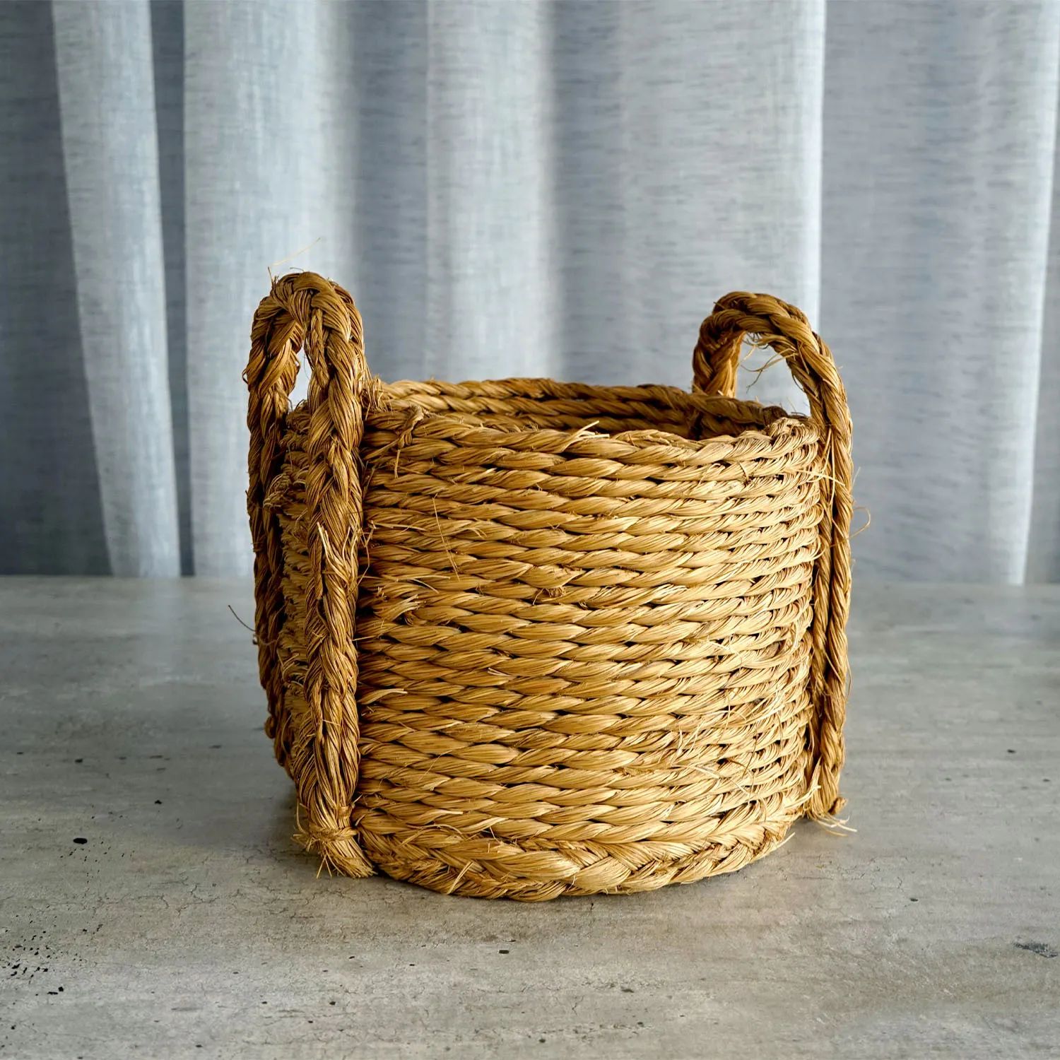 Rugged Small Brown Basket Planter