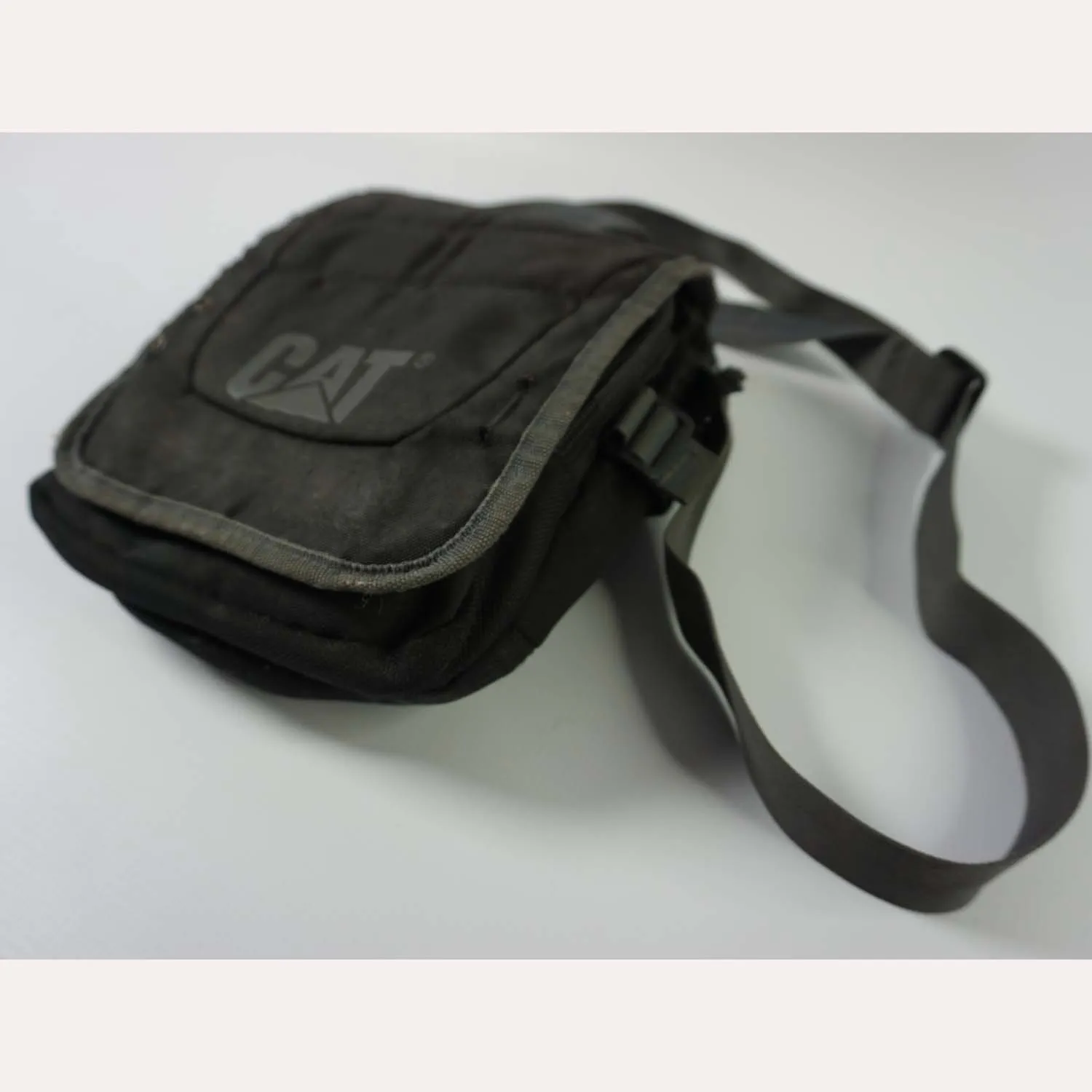 Small Worn Black Shoulder Bag 