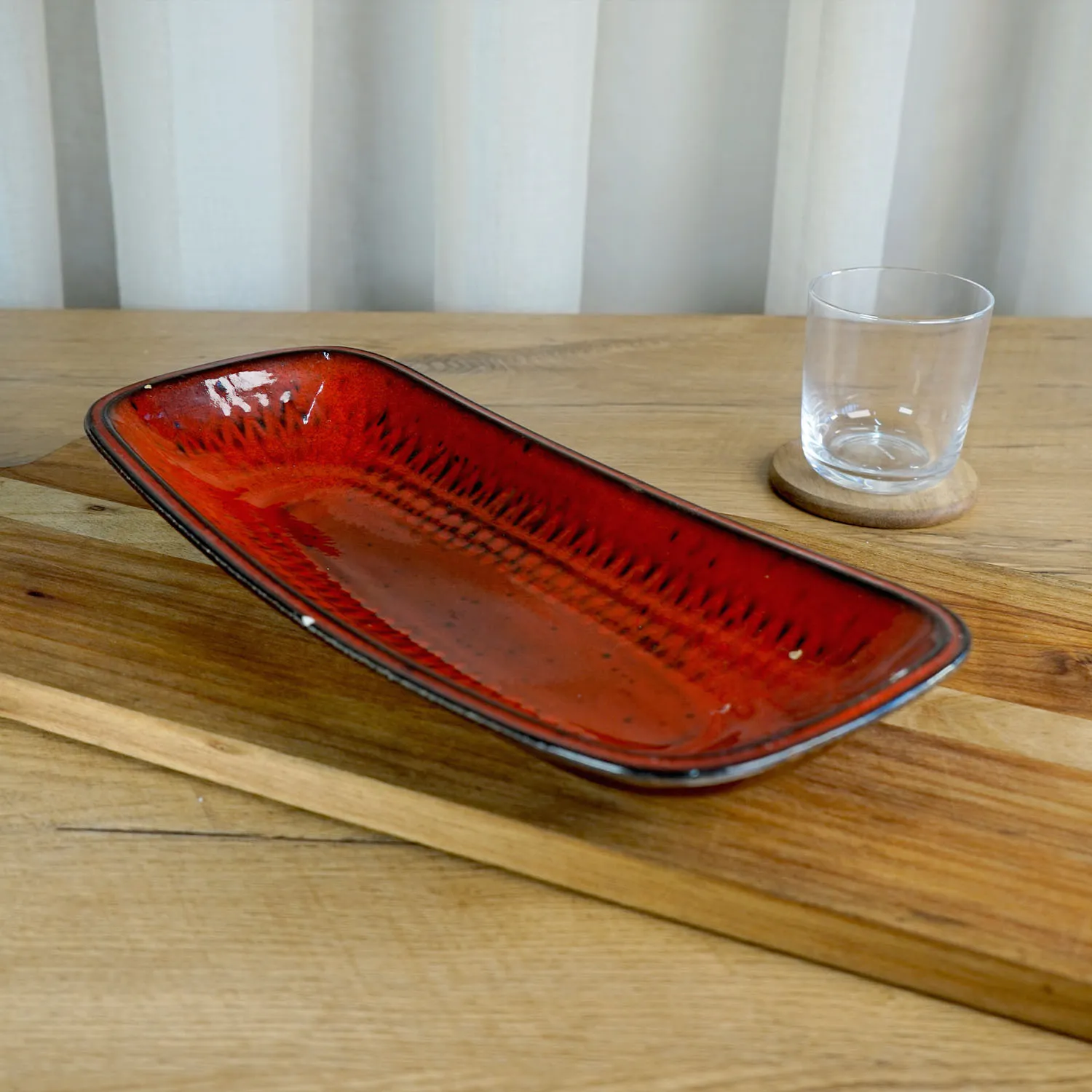 Medium Red Ceramic Platter