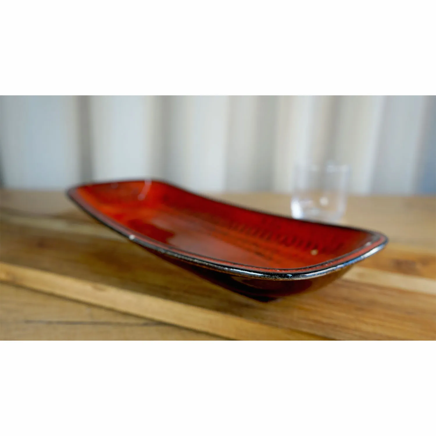 Medium Red Ceramic Platter