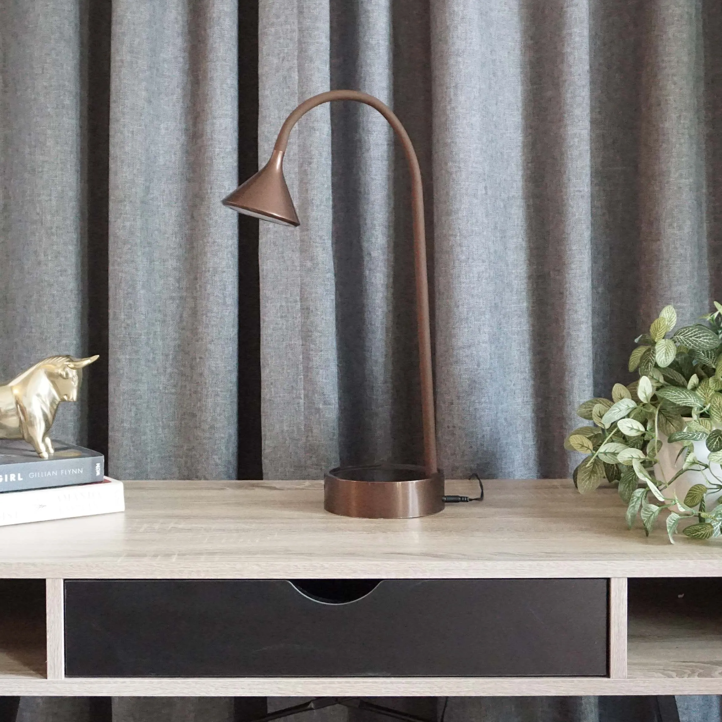 Brown LED Bedside Lamp 