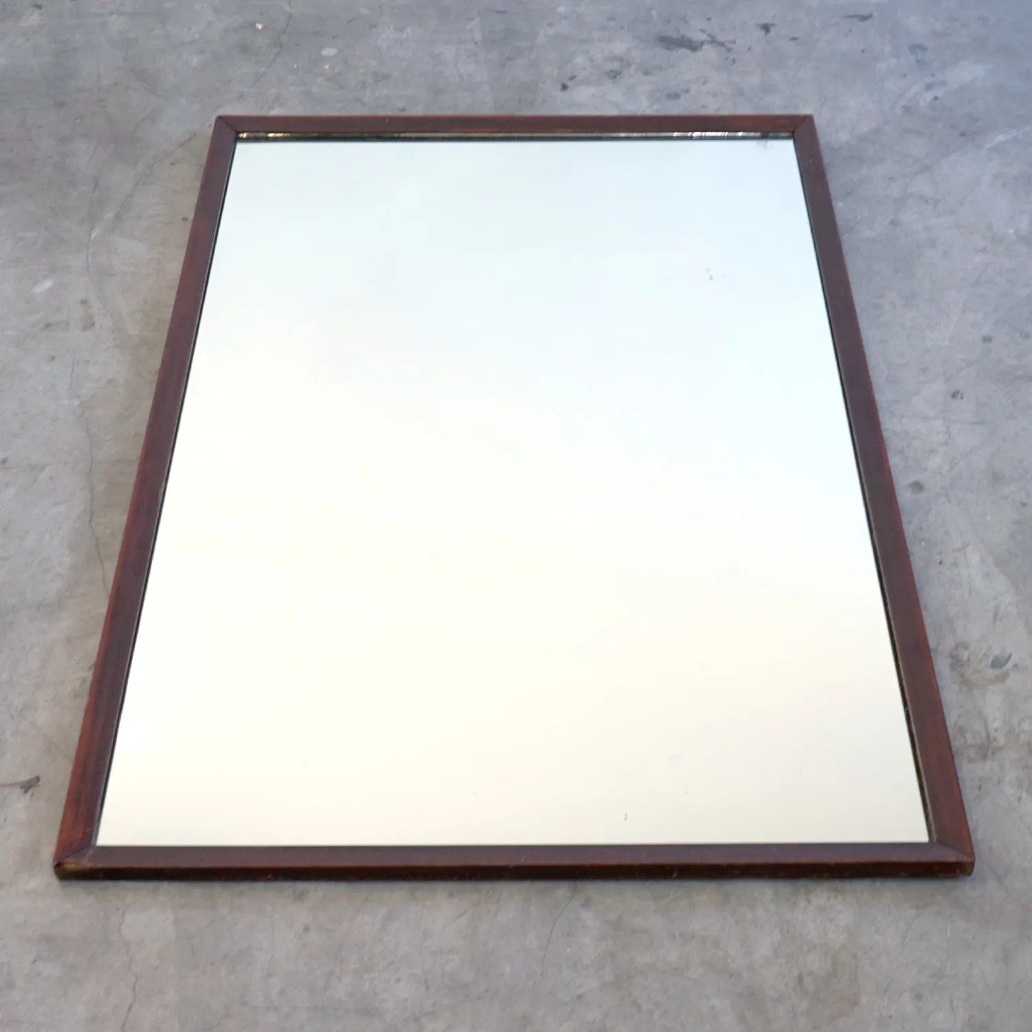 Large Old Wood Framed Mirror
