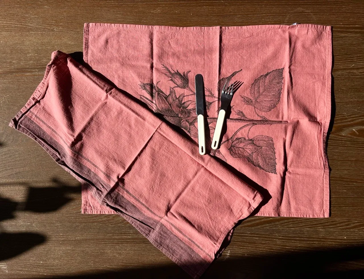 Dusty Rose Botanical Tea Towels