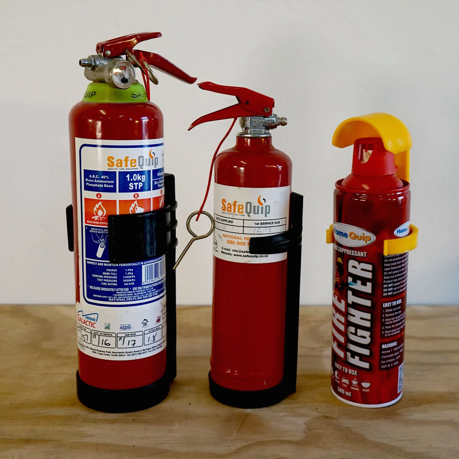 Set of Small Fire Extinguishers