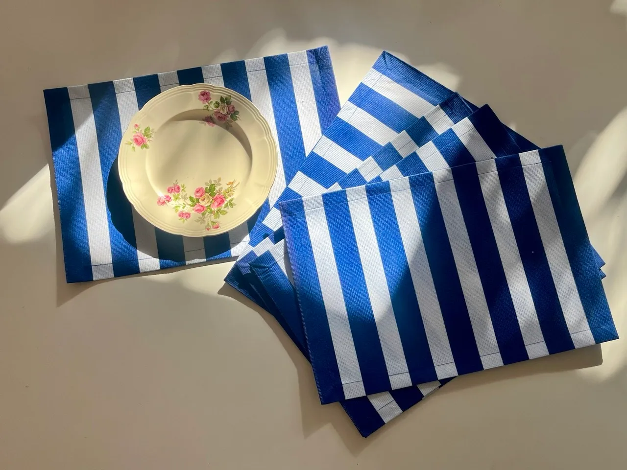 Blue & White Nautical Stripe Placemat