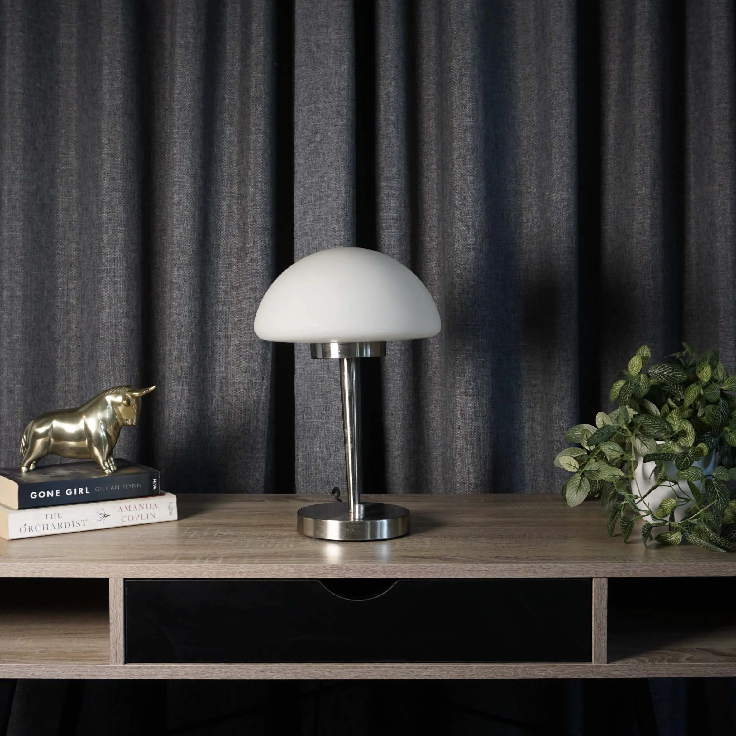 Domed Frosted Glass Lamp 