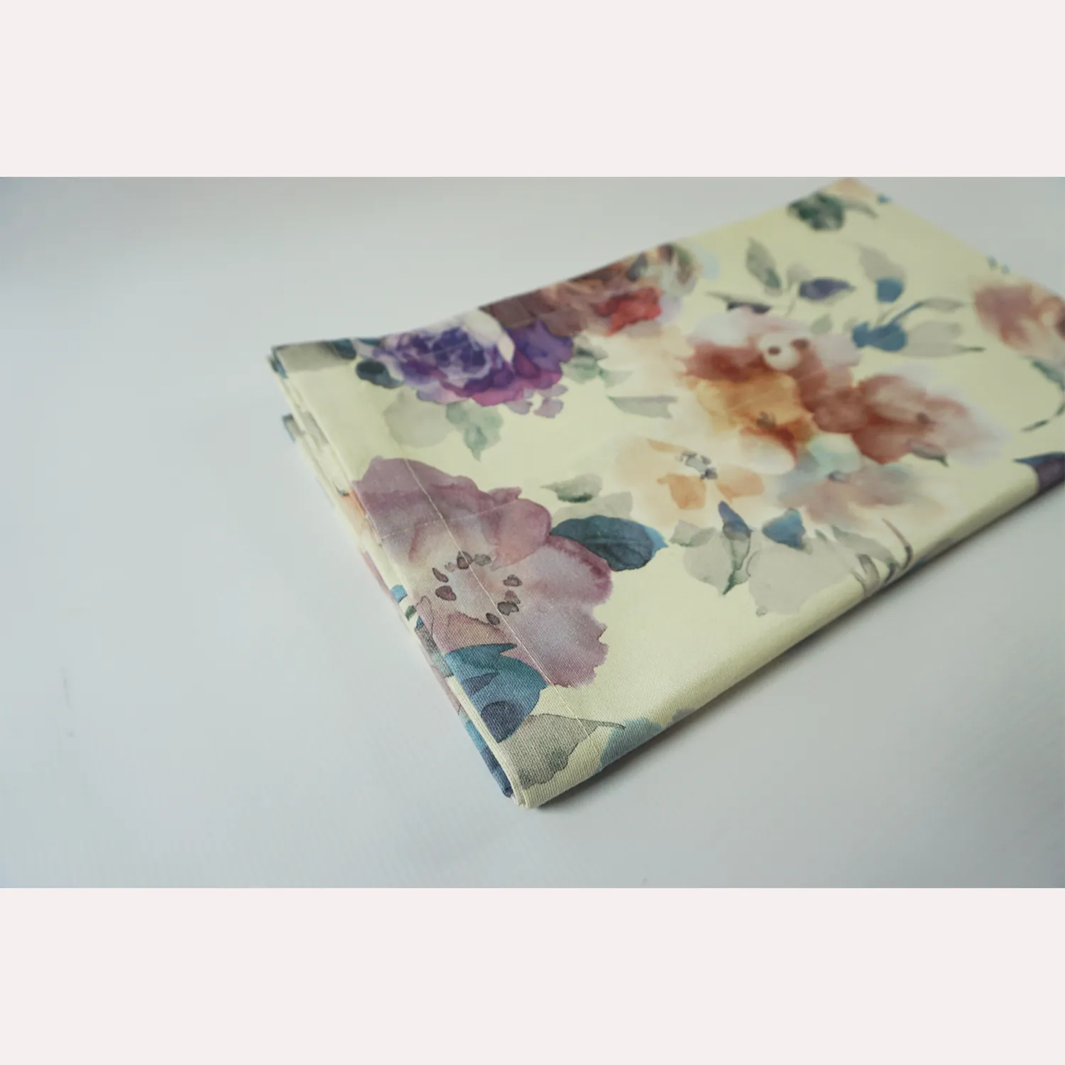 Pink Floral Kitchen Curtains, 91cm Drop, 77cm Width