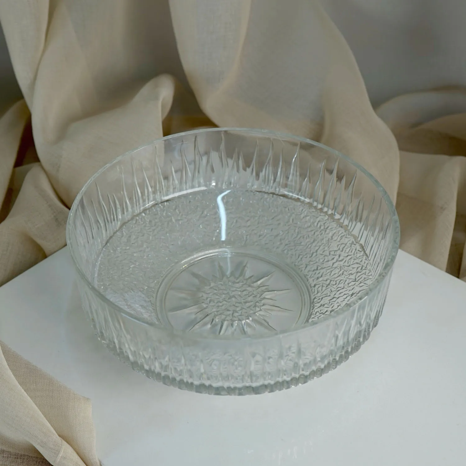 Glass Icy Salad Bowl