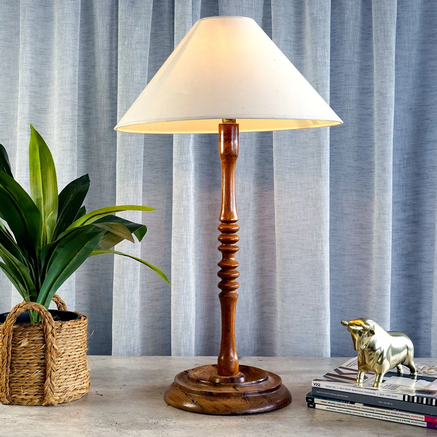Tall Wood Lamp