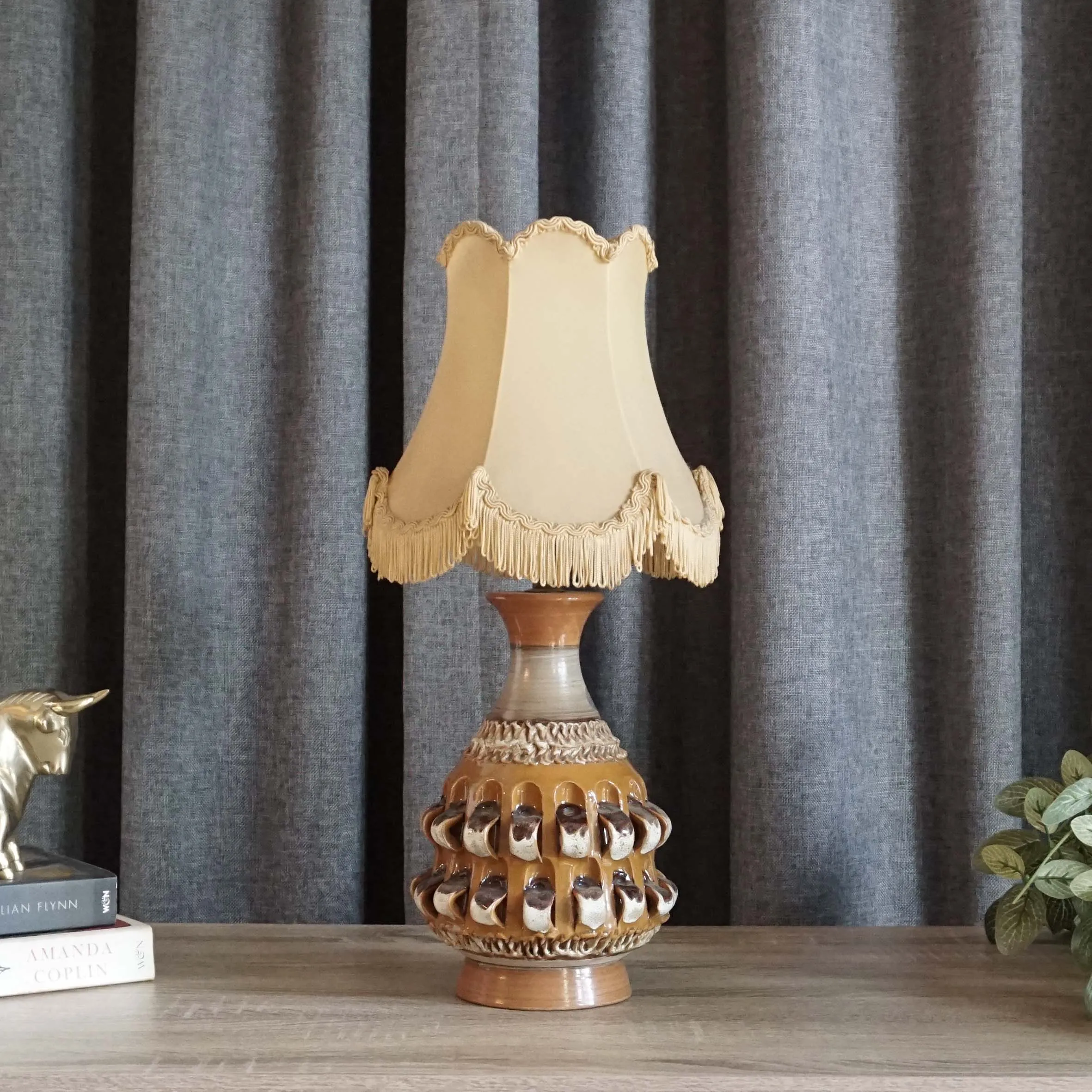Small Brown Ceramic Lamp