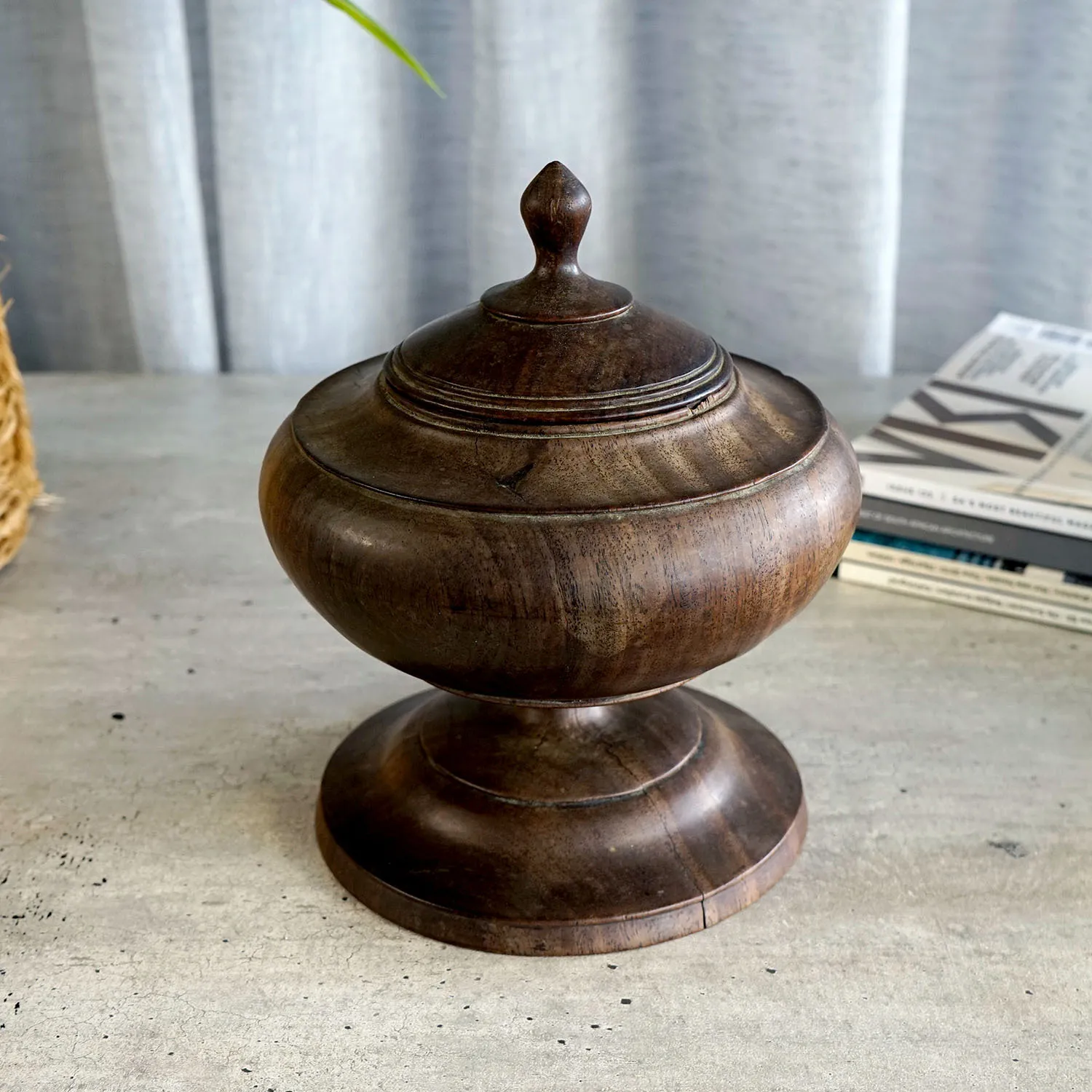 Decorative Wooden African Urn