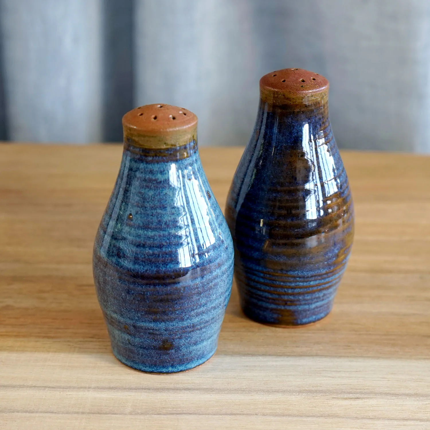 Blue Ceramic salt and pepper