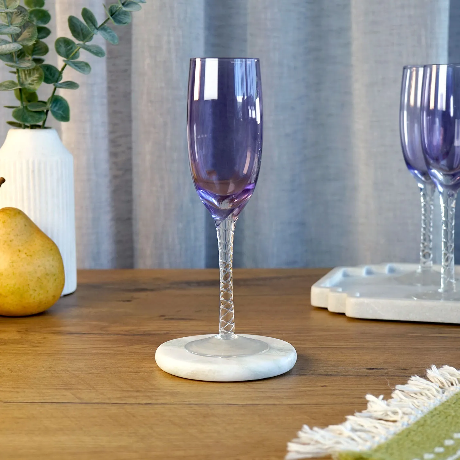 Purple Champagne Glass