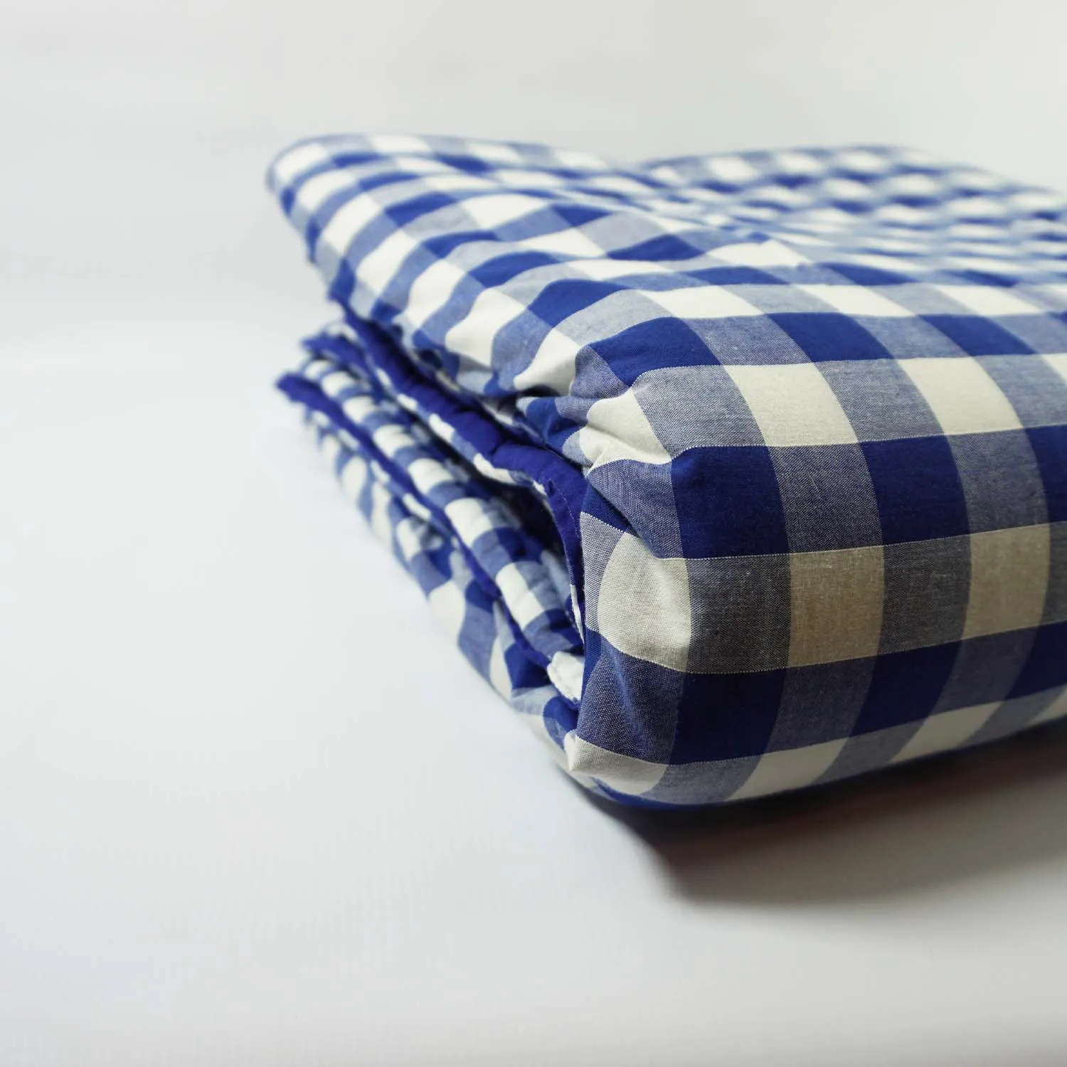 Picnic Blanket, blue and White.
