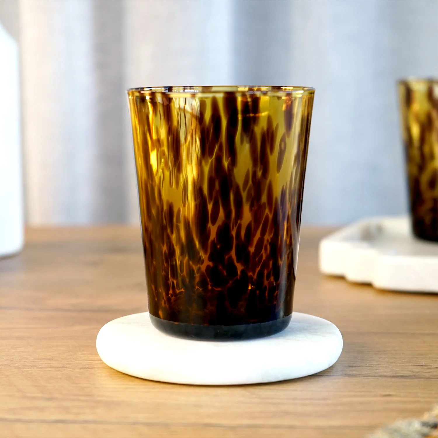 Small Leopard Glass