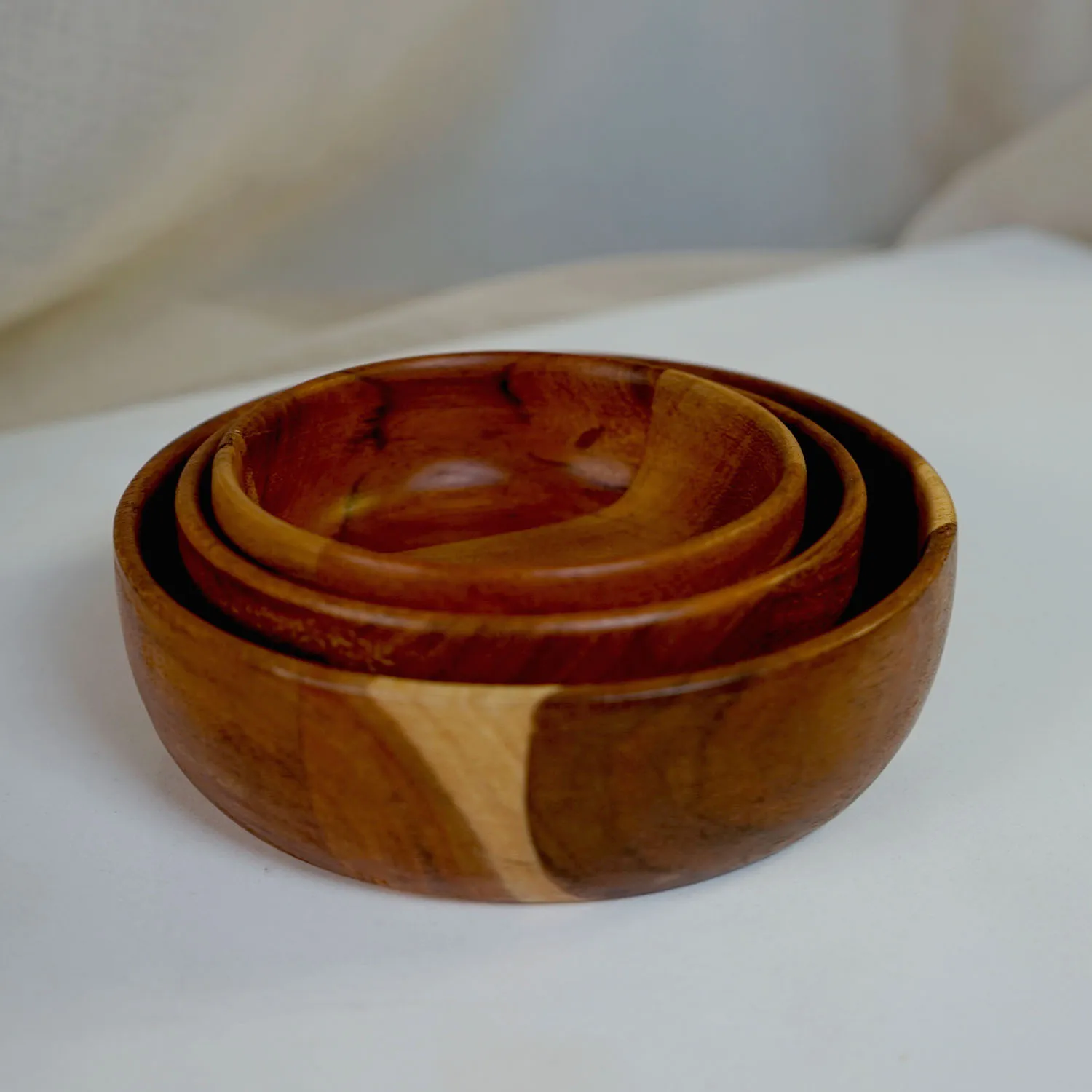 Set of 3 Wooden Bowls