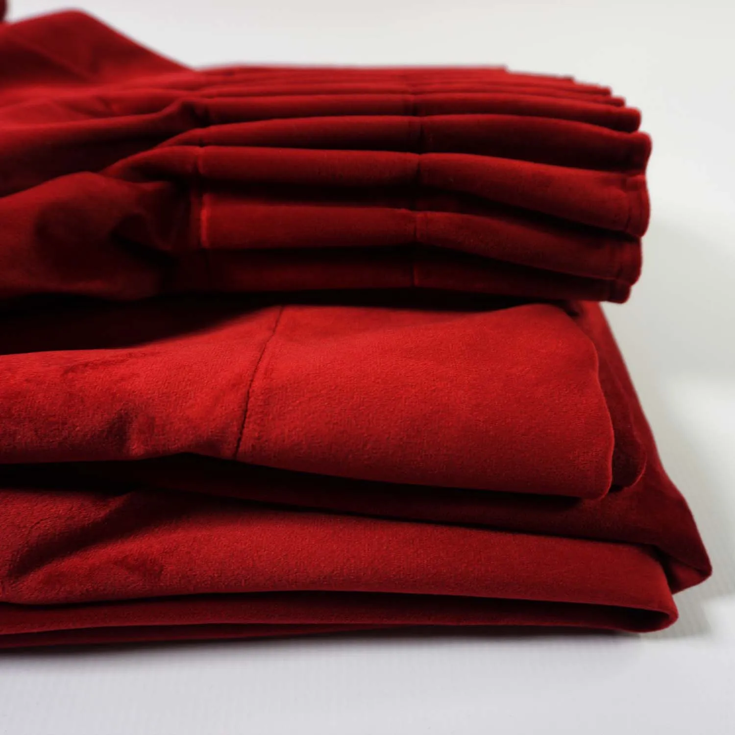 Red Velvet Curtain, 3m Drop, 120cm Wide.