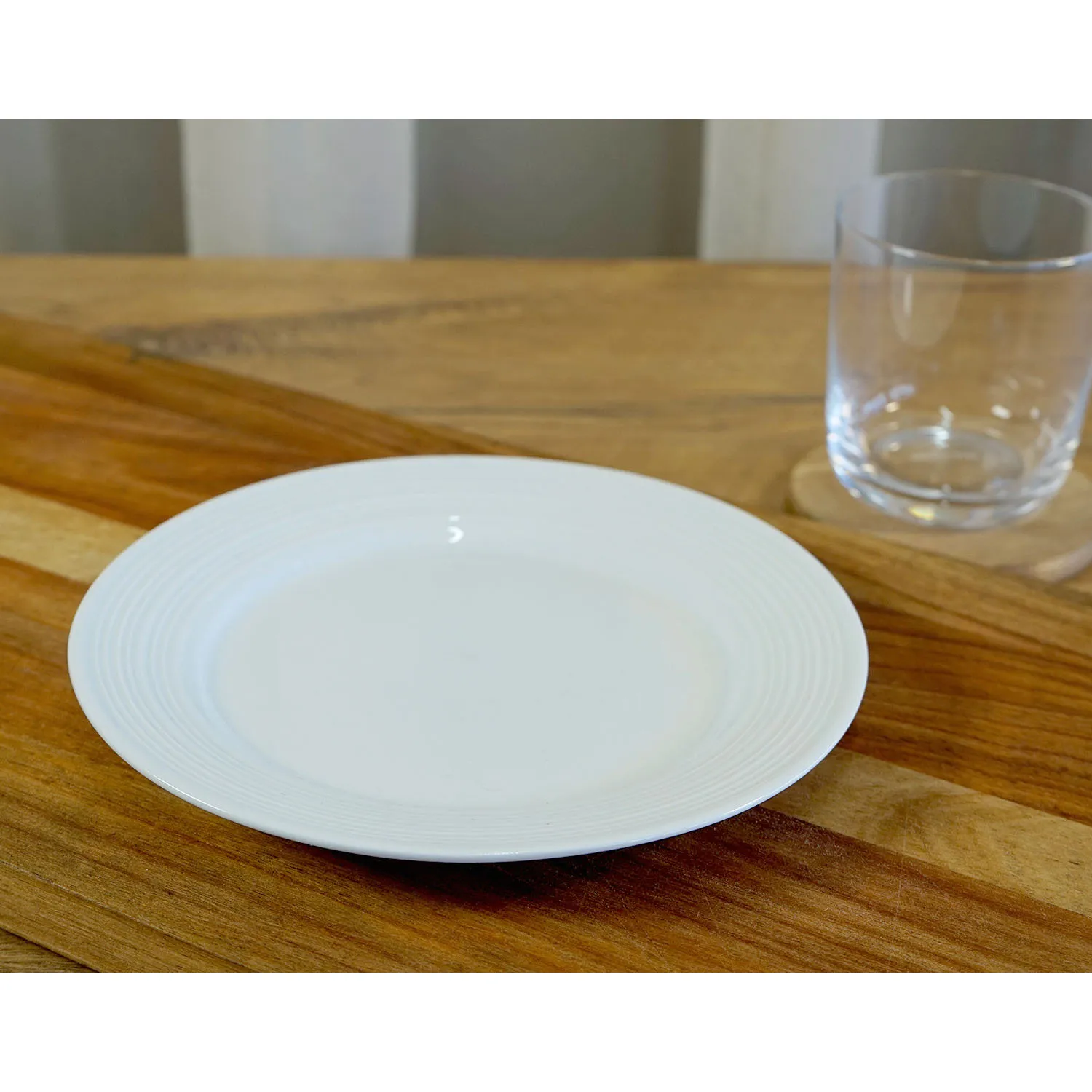 White Lined Side Plate