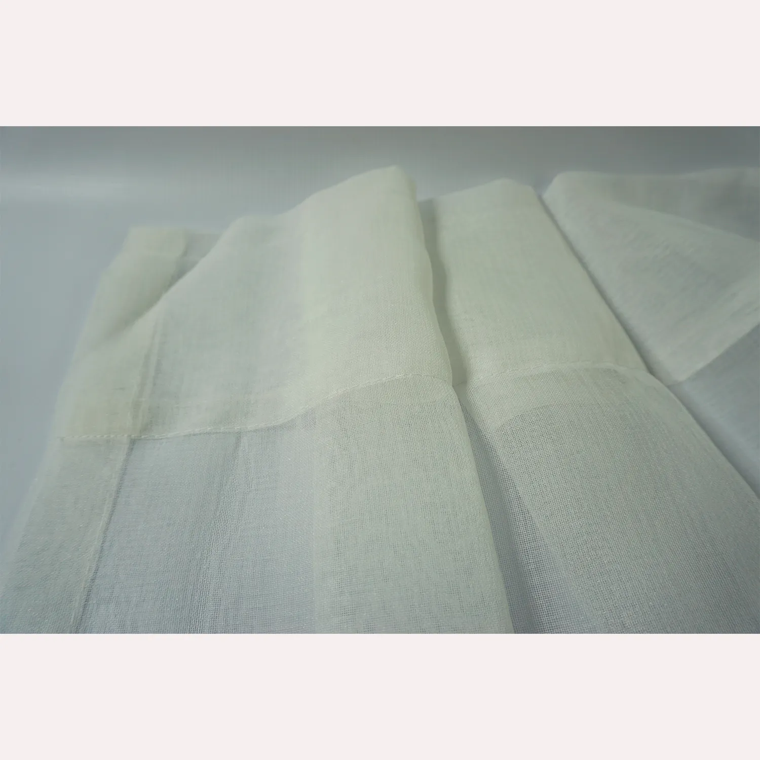 Voile Curtian, White, 89cm Drop, 3m Wide
