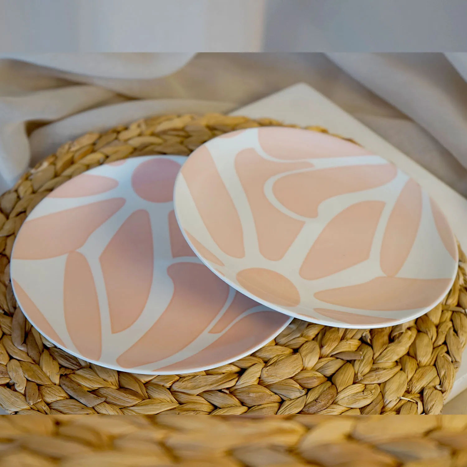 Small Pink Floral Plates