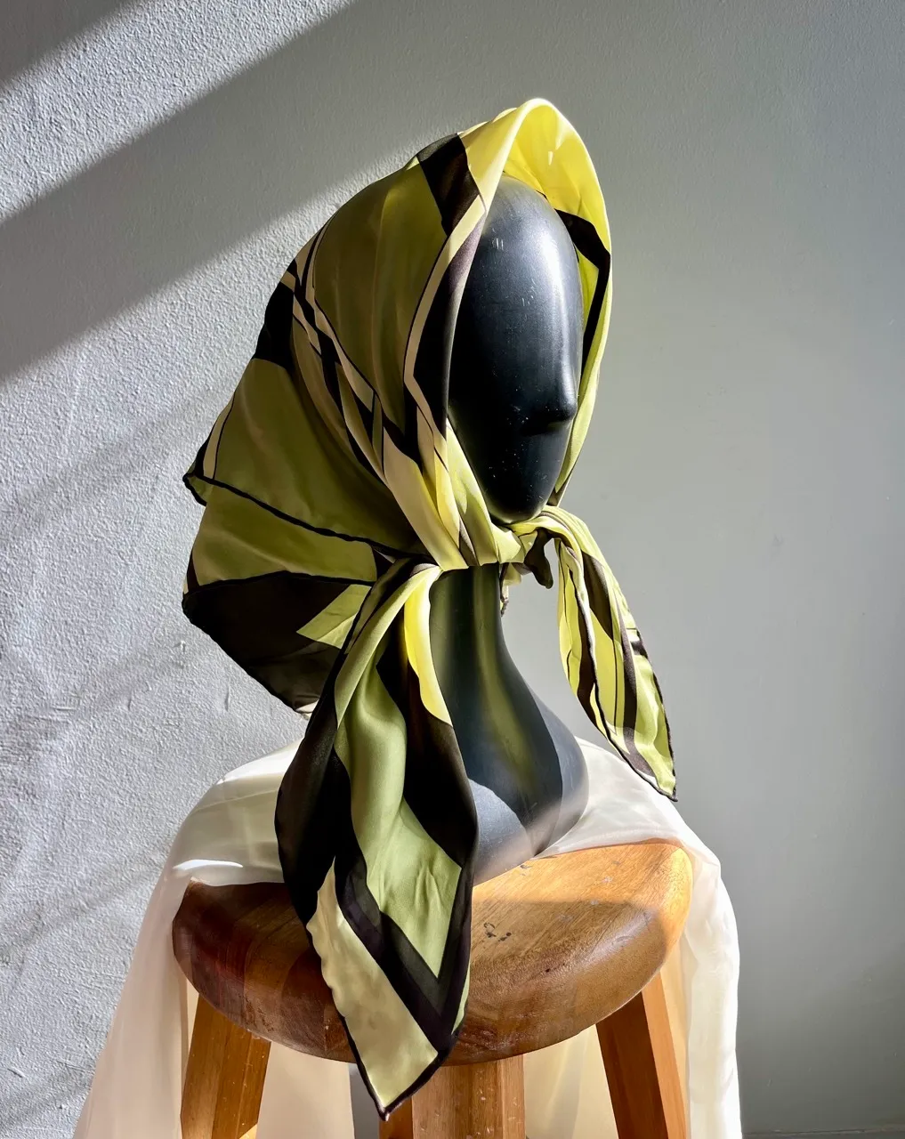 Vintage Satin Head Scarf