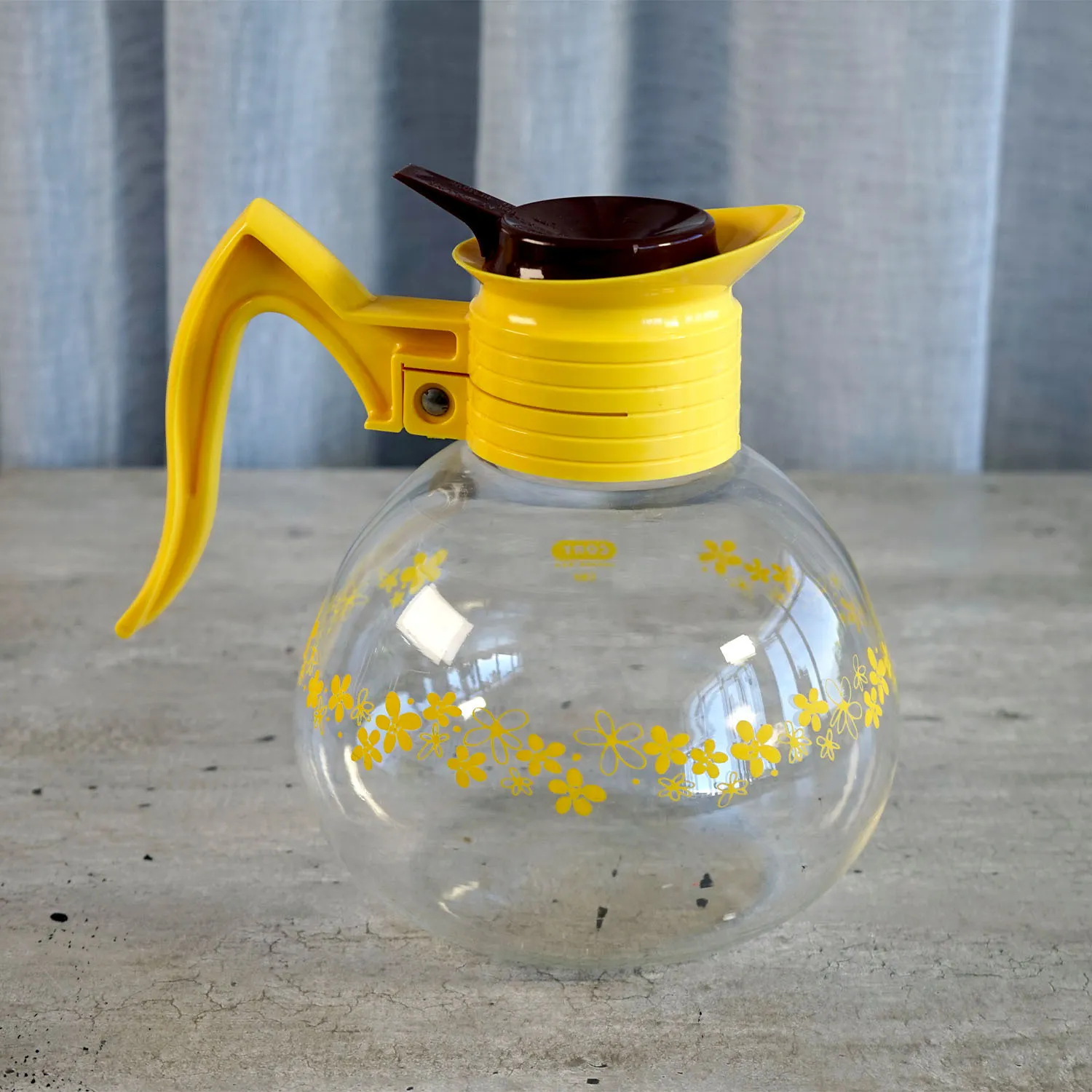 Yellow Accented Coffee Pot