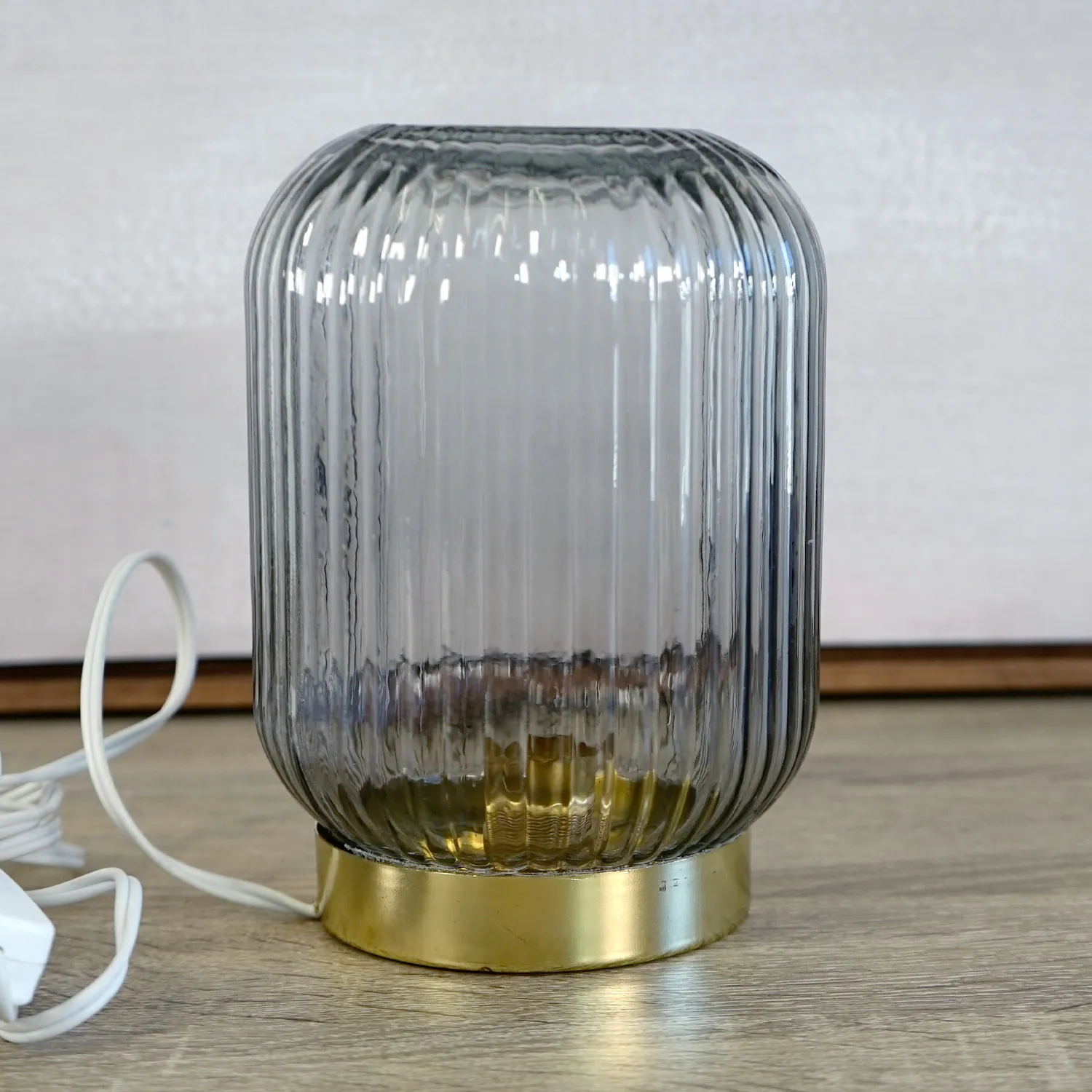 Smokey glass and gold cafe lights