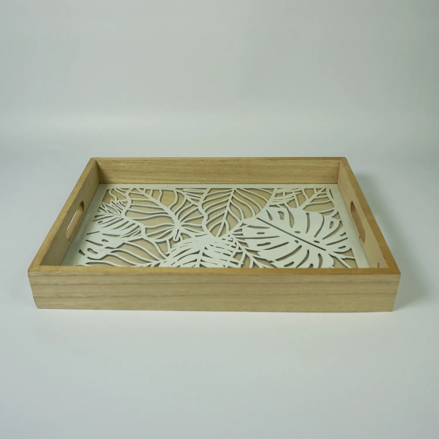 Small Wood and Glass Tray