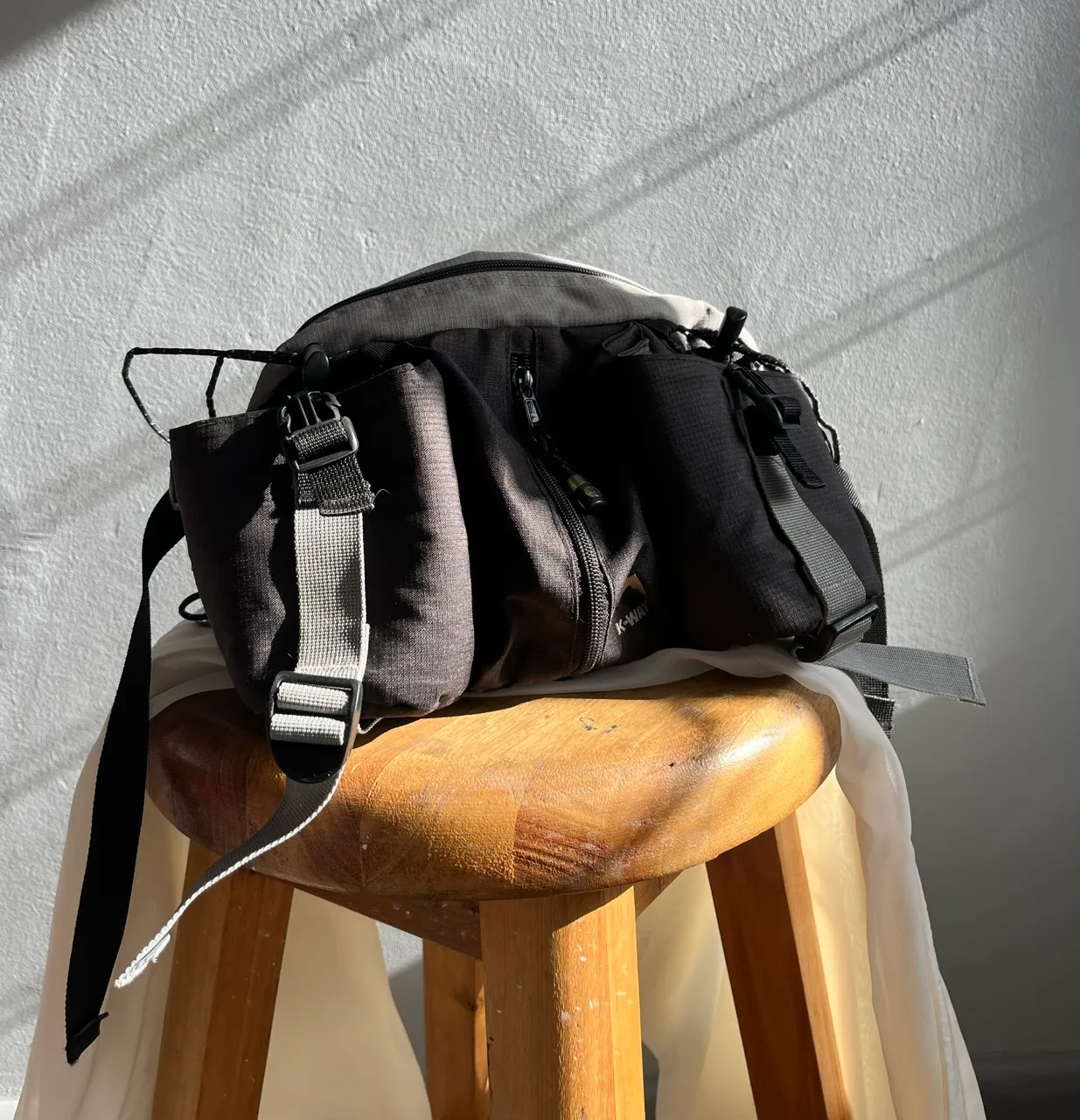 Black and Grey Sling/ Waist Bag