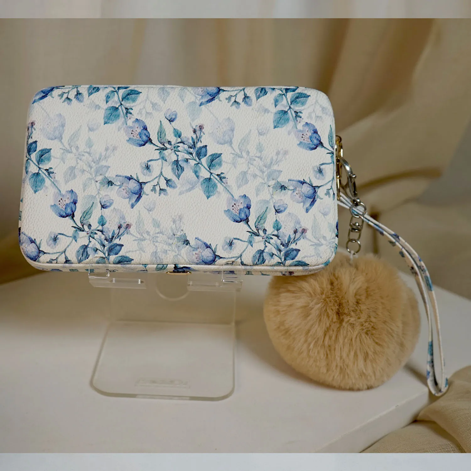 Blue Floral Clutch