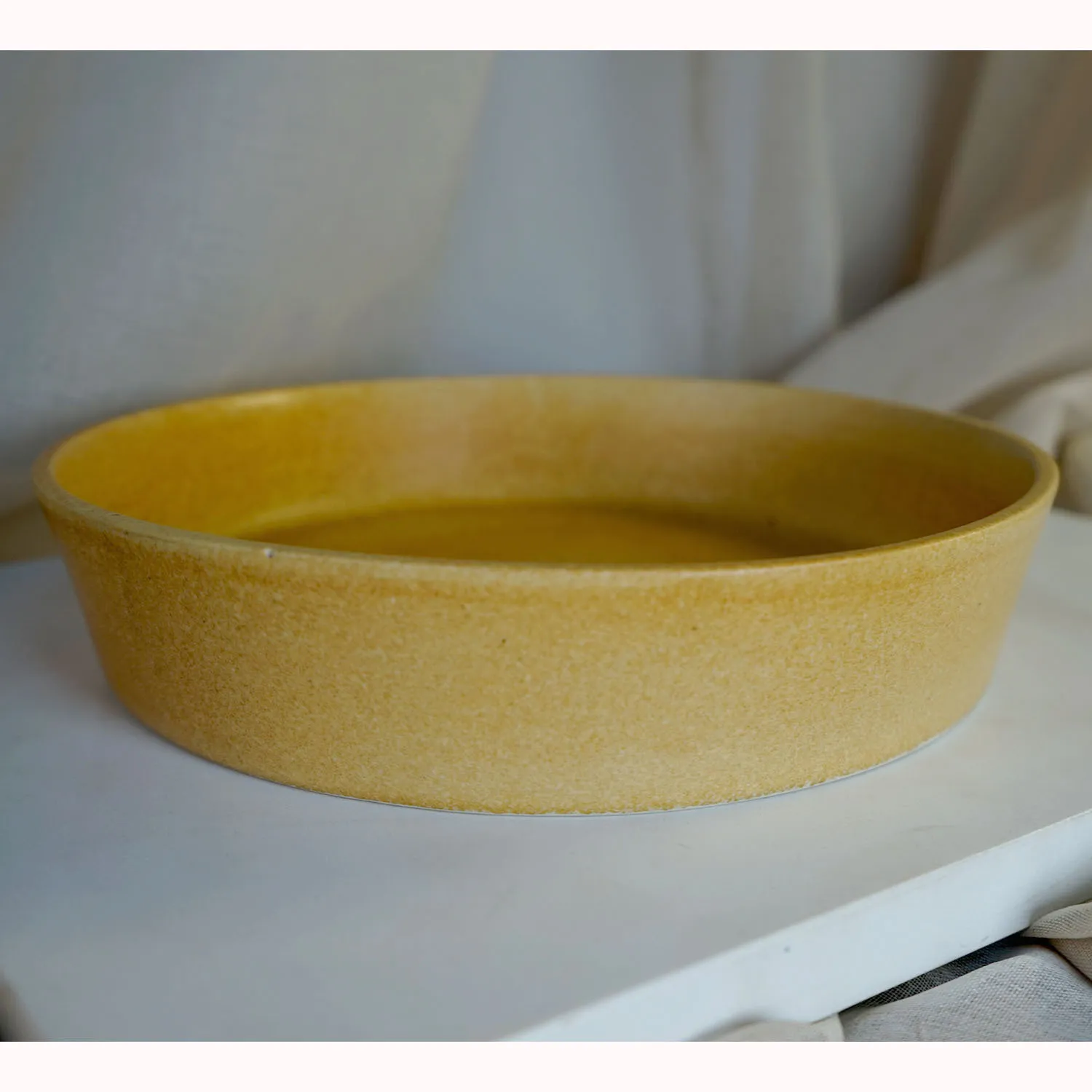 Medium Ochre Ceramic Bowl