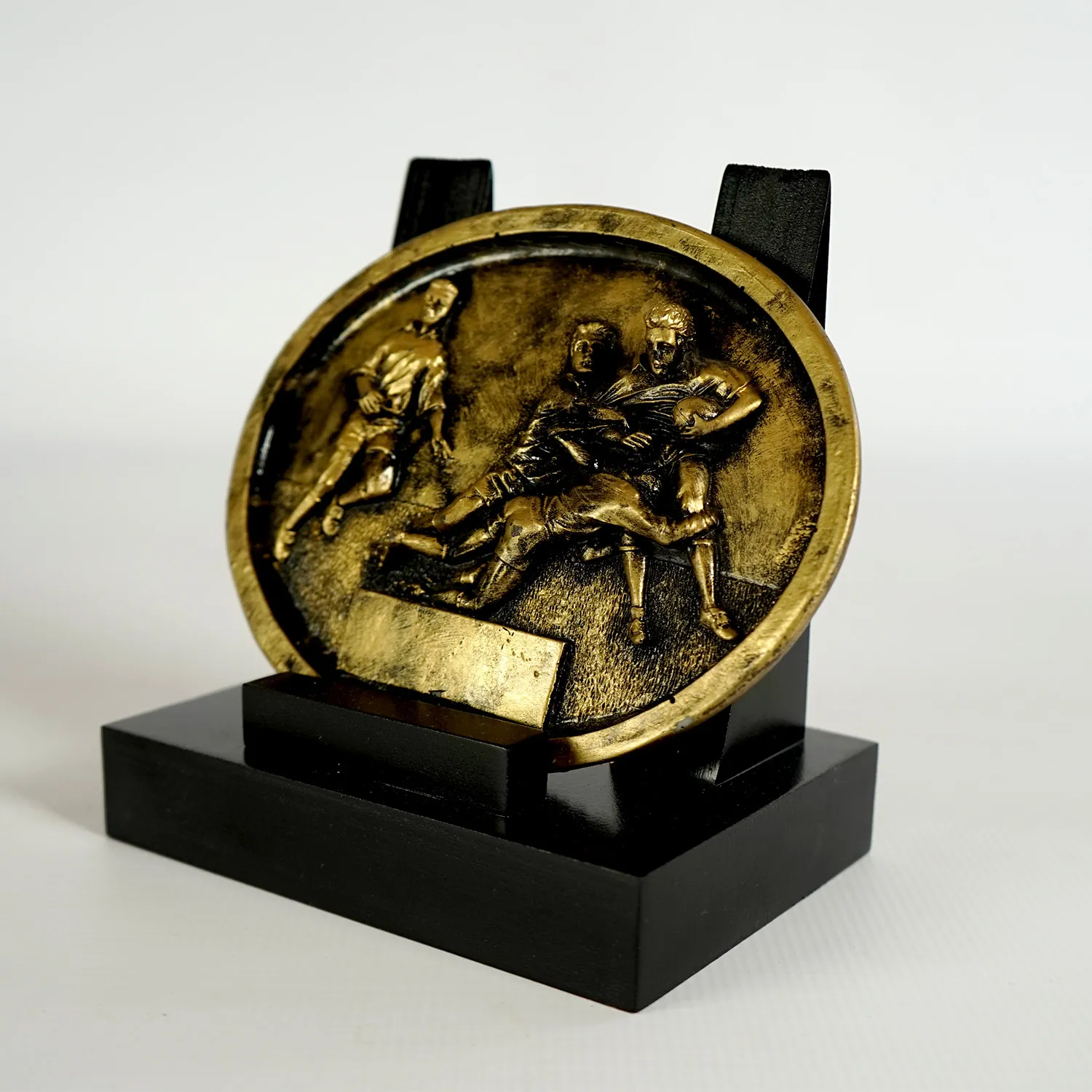 Gold and Black Rugby Trophy