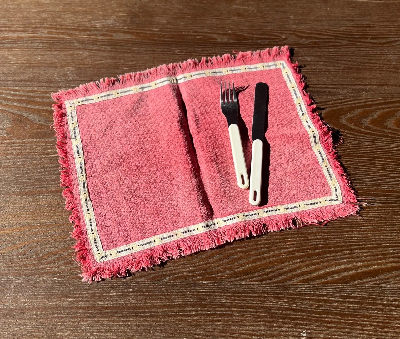 Pink Fringe Napkin
