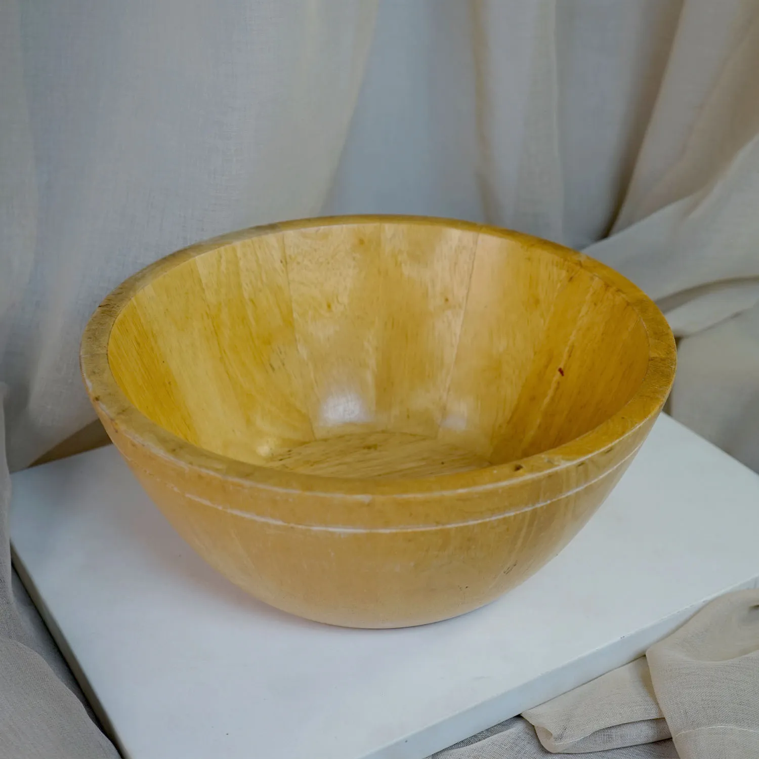 Large Light Wood Bowl 