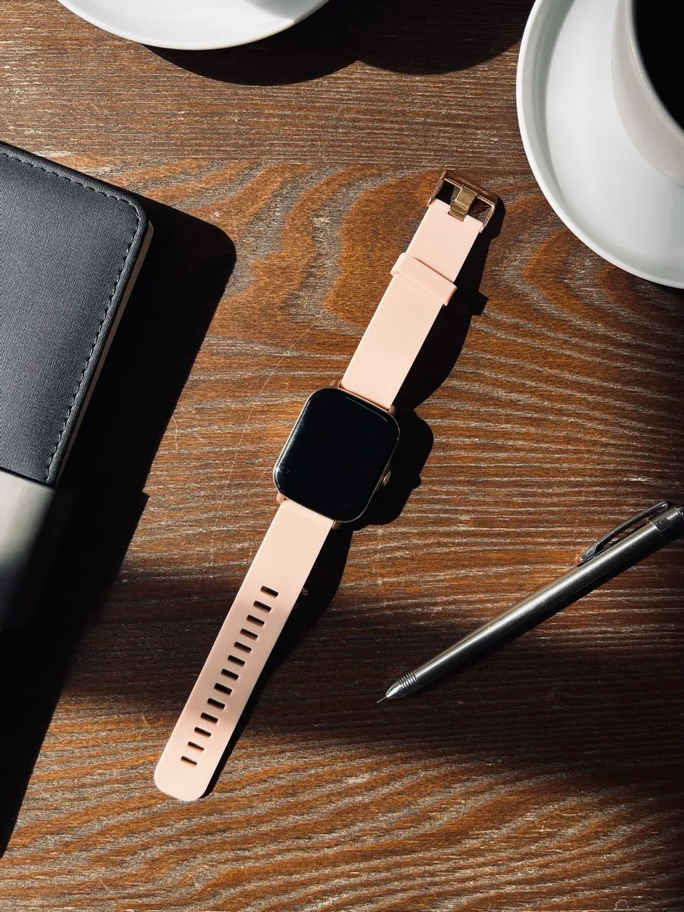 Volkano Smart Watch, Rectangular Peach