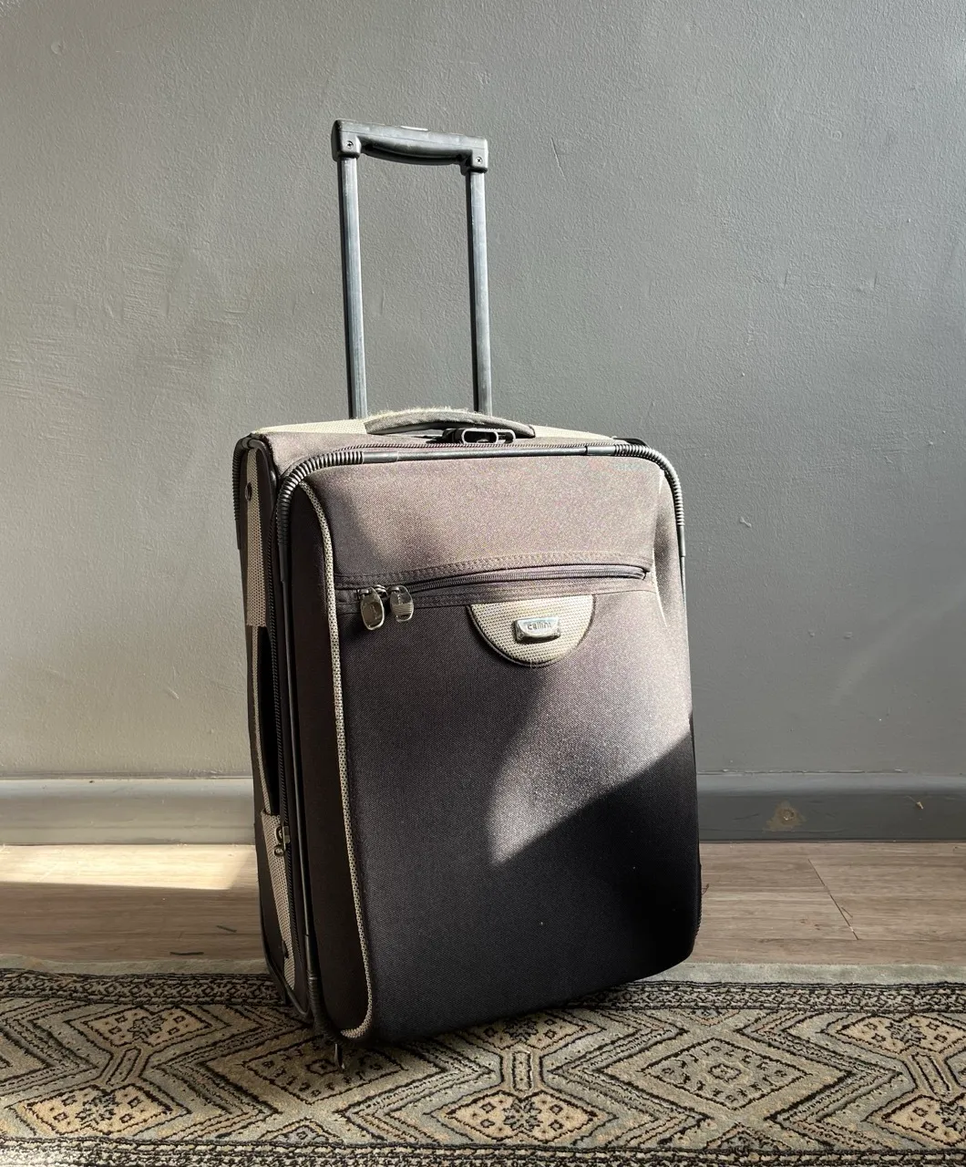 Small Soft Black Carry-On Suitcase