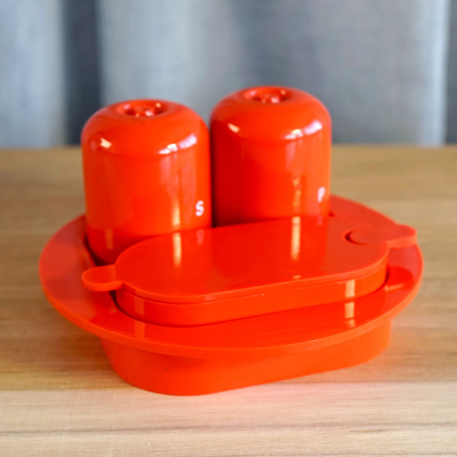 Vintage Orange Salt and Pepper Shakers