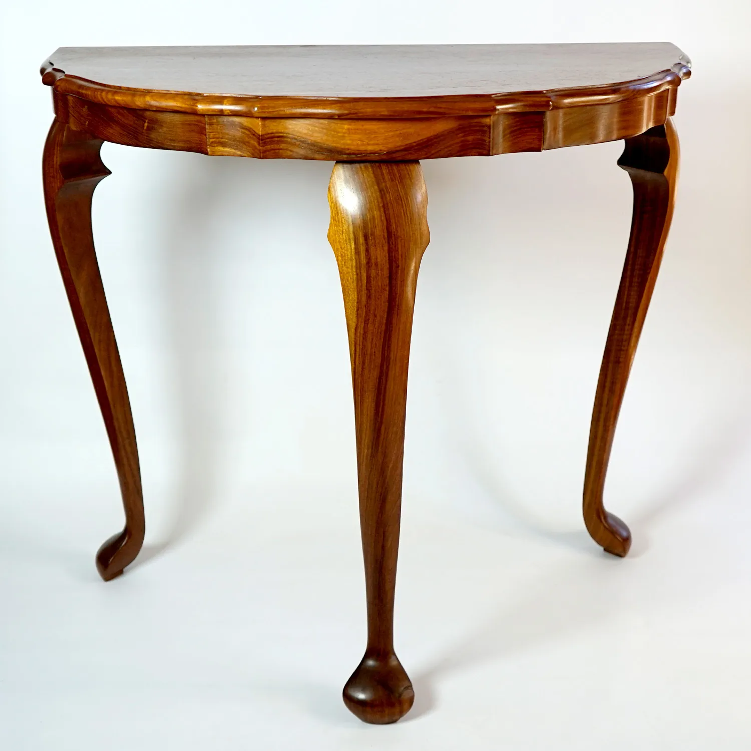 Wood Half Moon Table