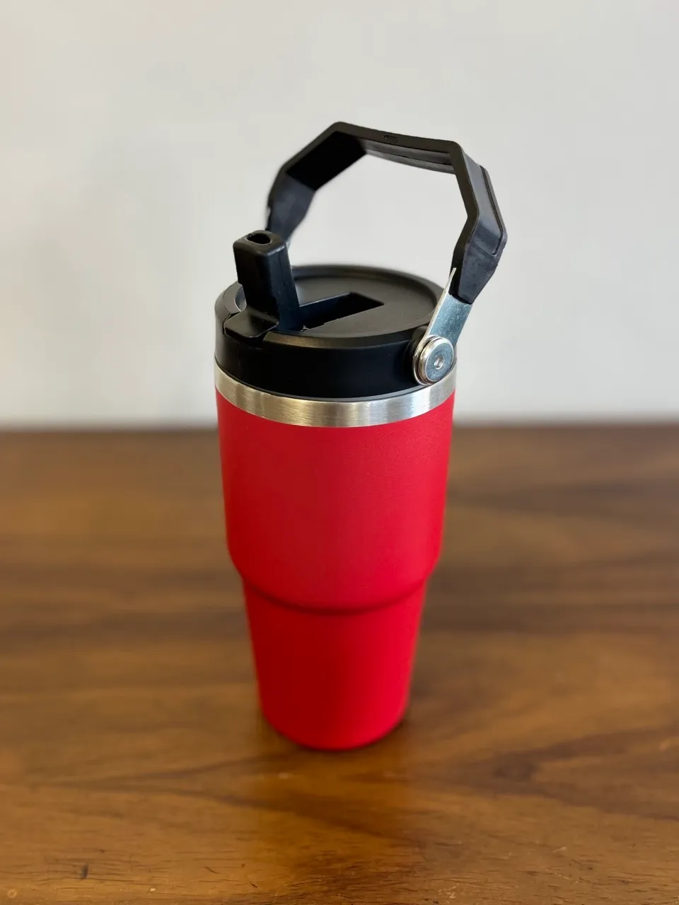 Red Insulated Tumbler with Handle Mug