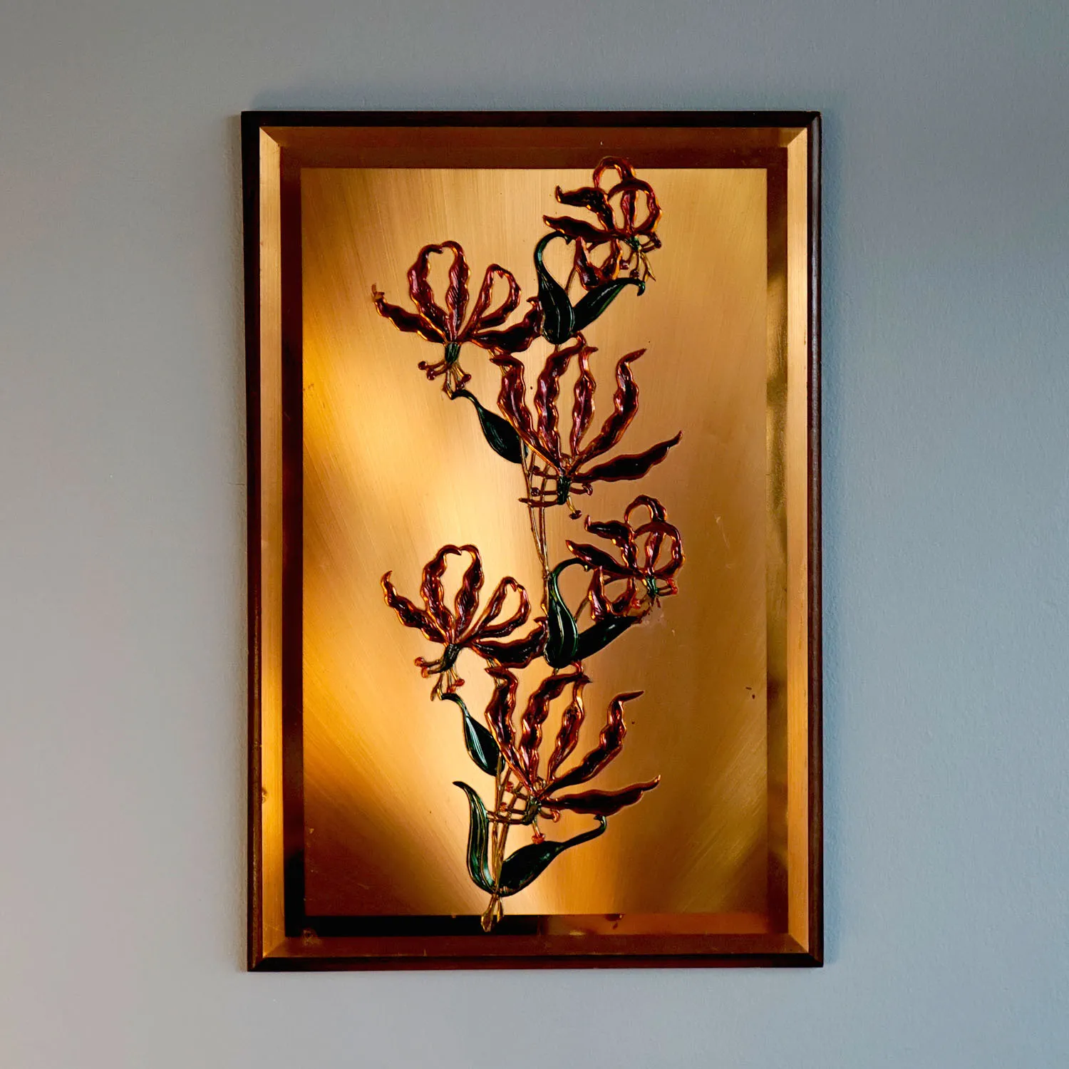 Bronze flame Lilly artwork