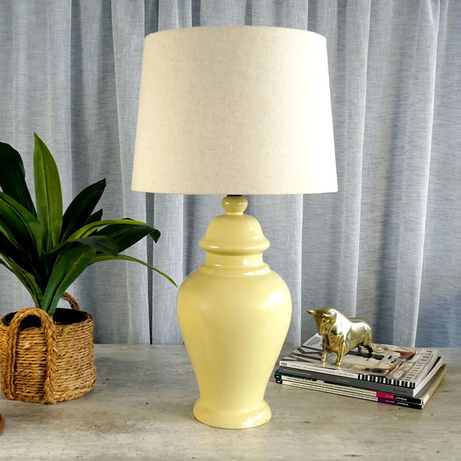 Large Pastel Yellow Lamp