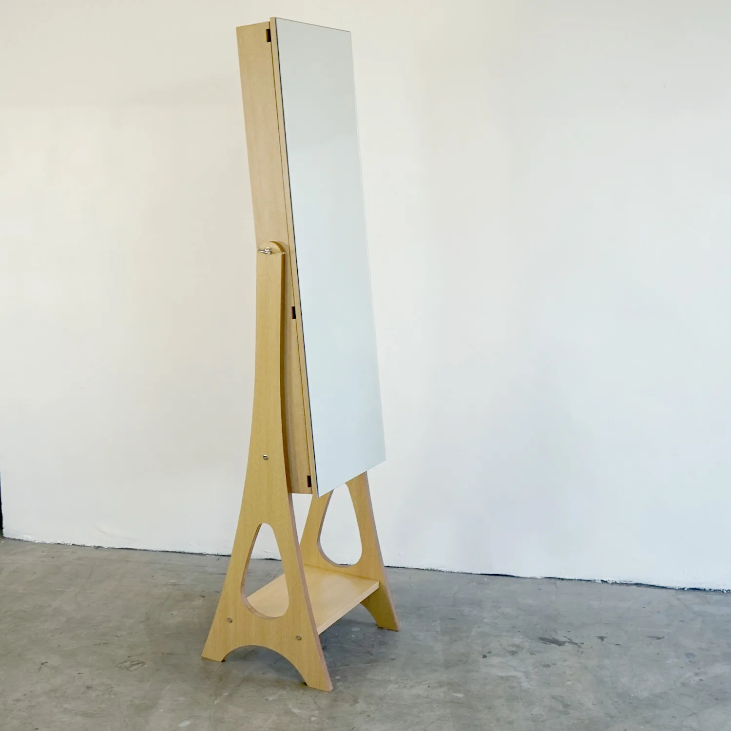 Standing Slide Jewellery Mirror-Cupboard