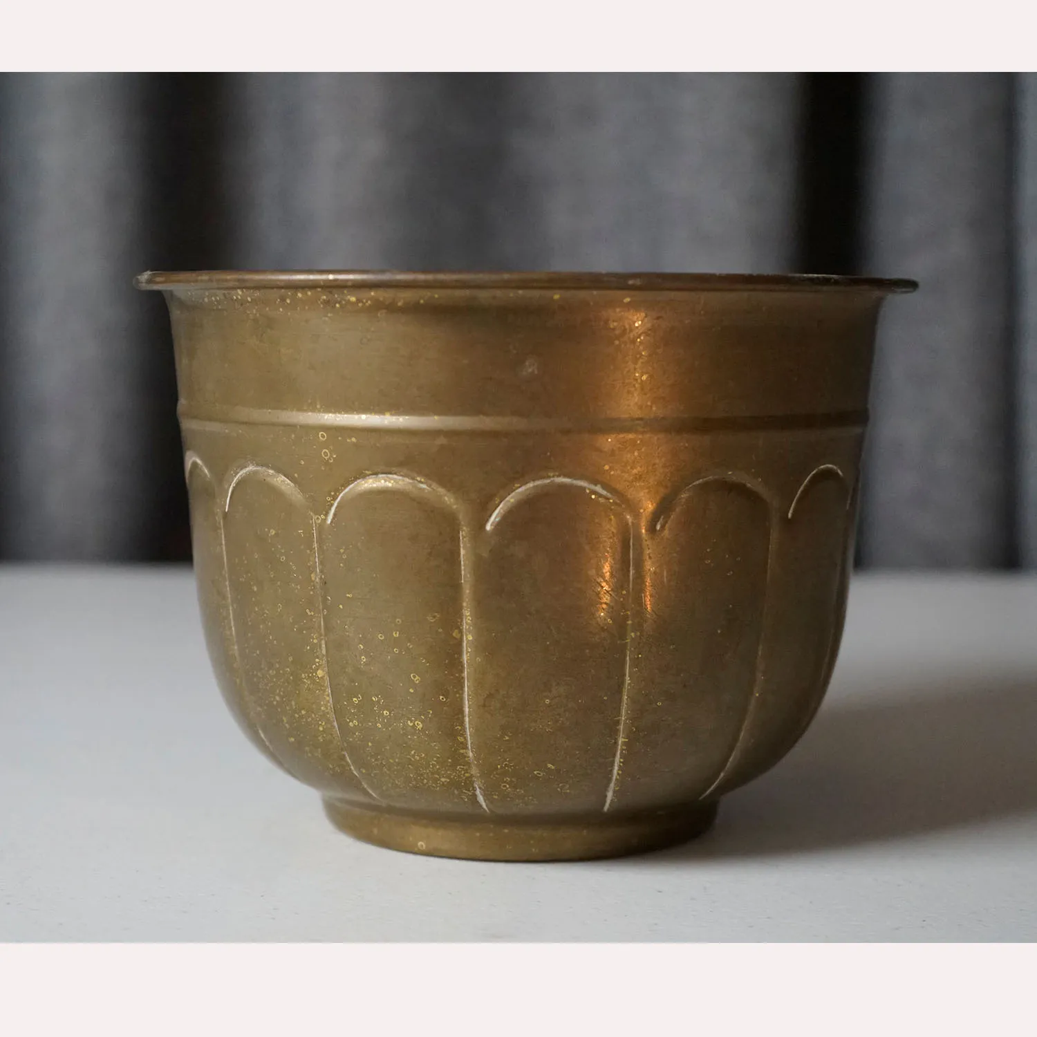 Lotus Brass Planter 