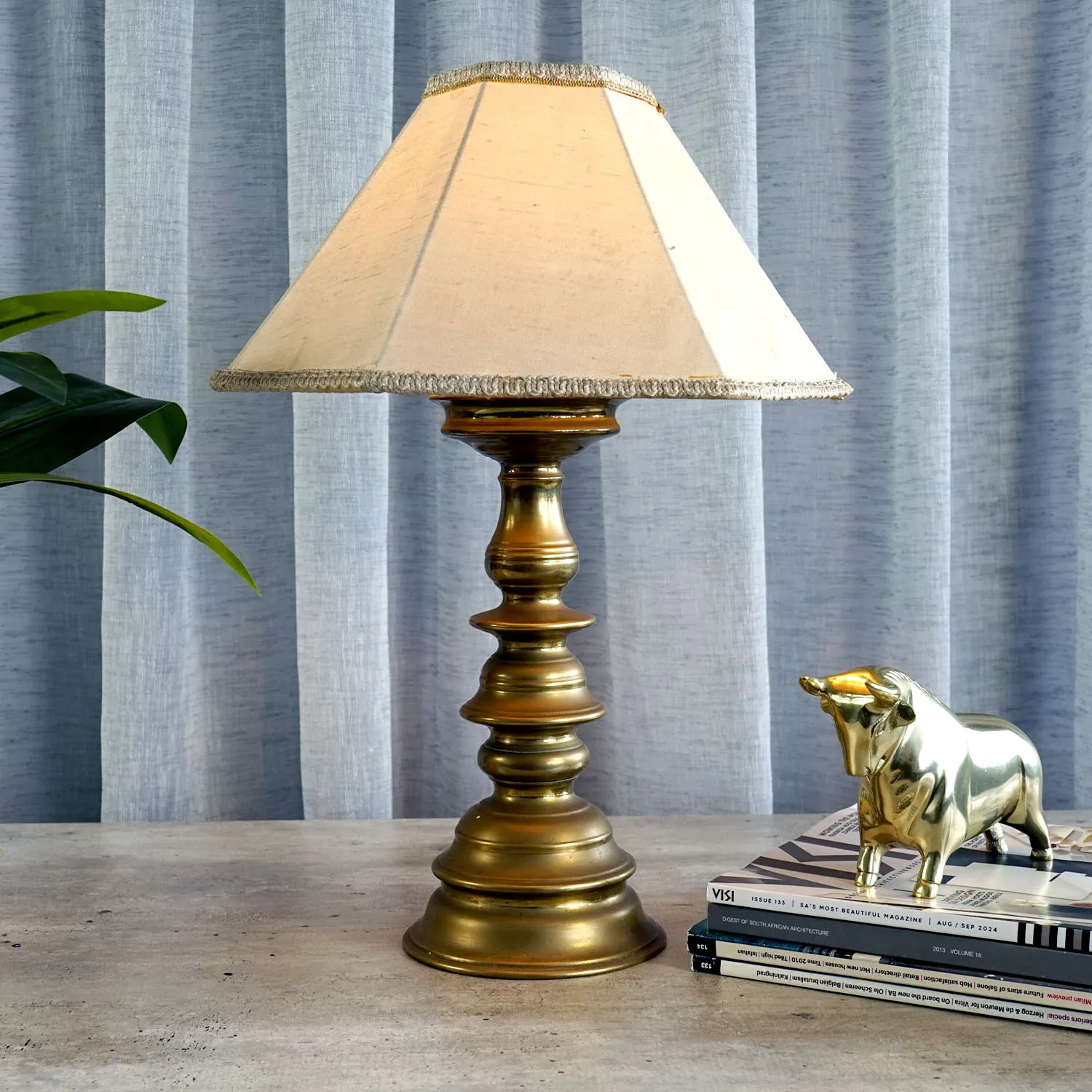 Short Heavy Brass Lamp