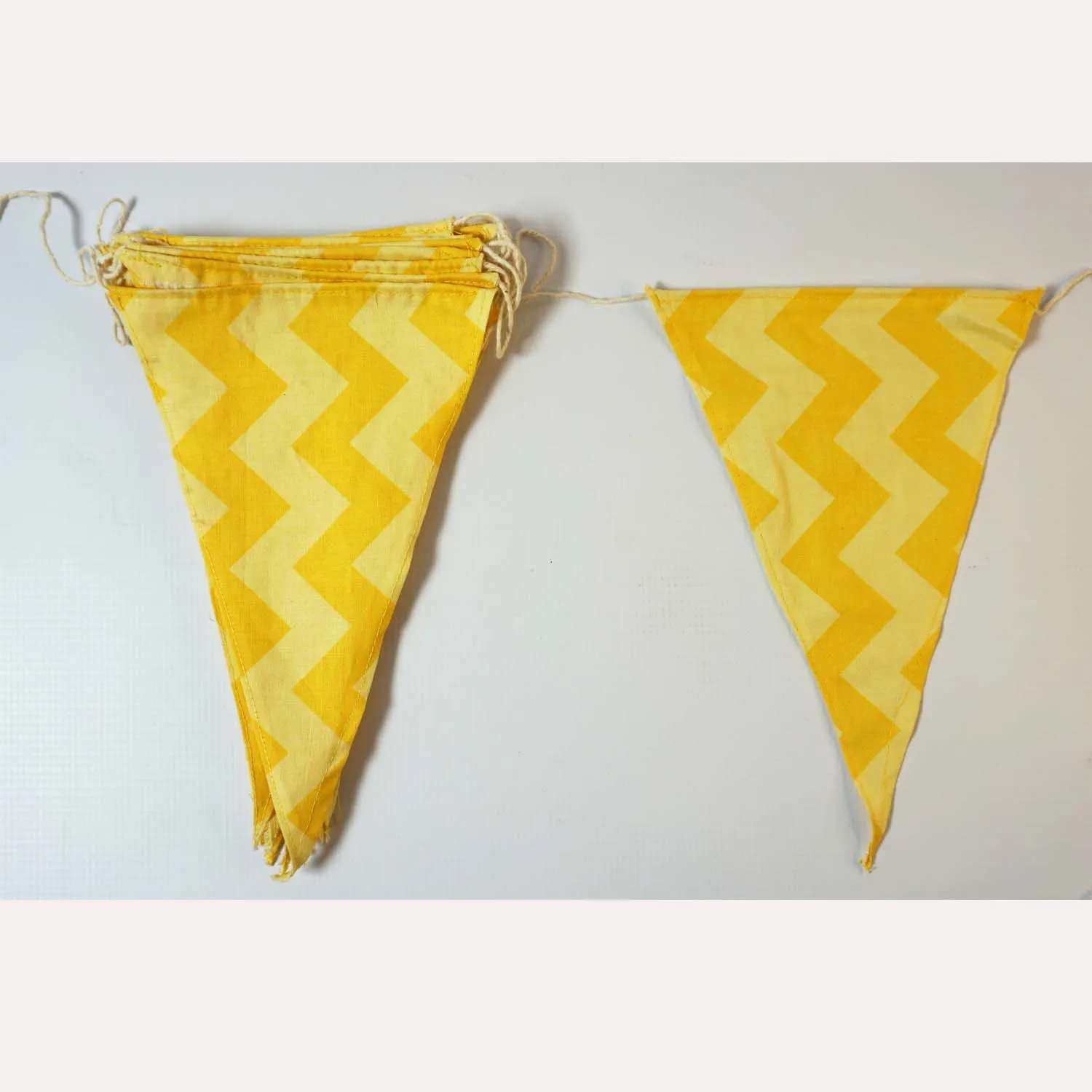 Yellow Zig Zag Fabric Bunting